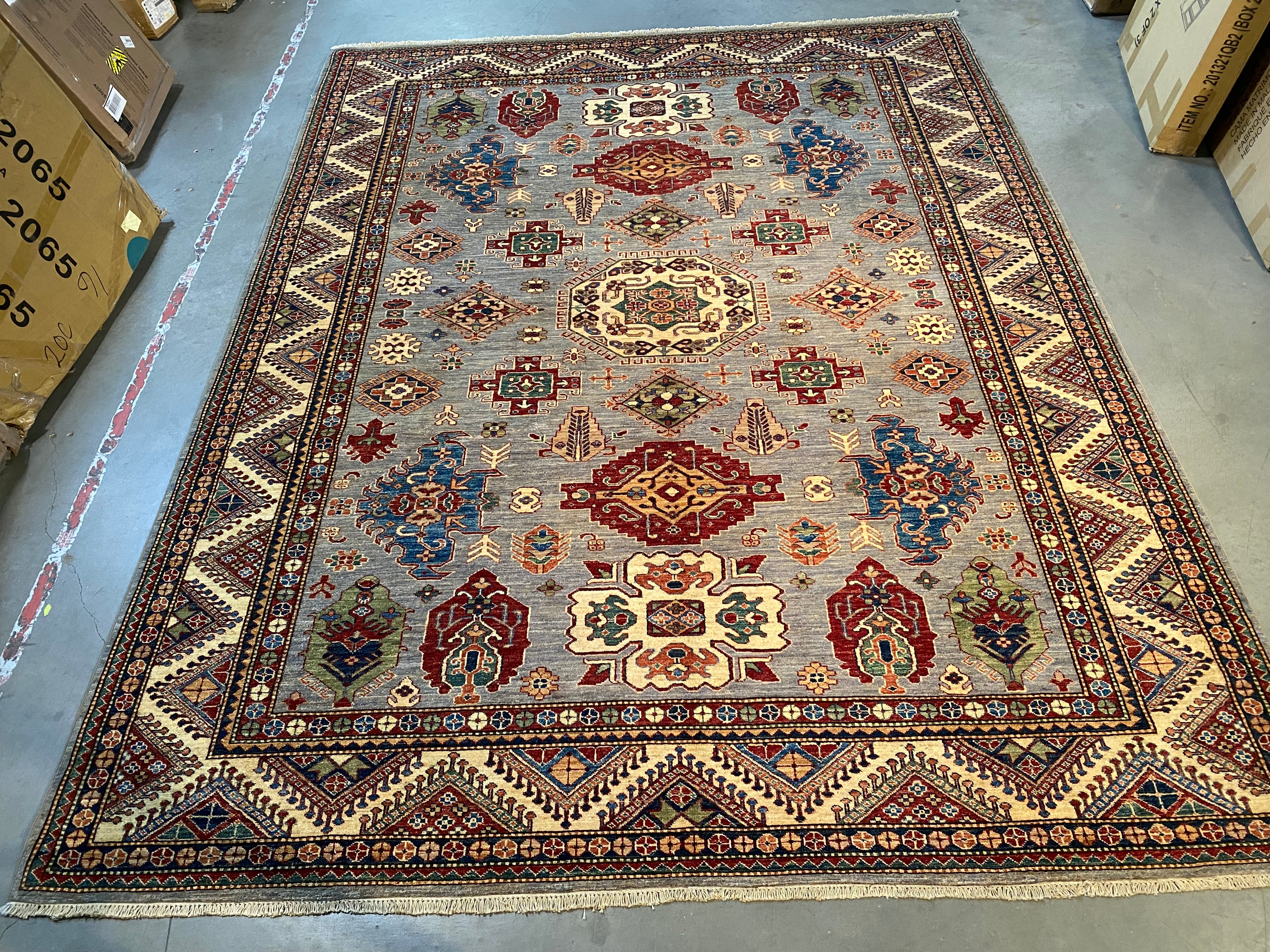 Fine Super Kazak Rug 8'.1"X10'.5"