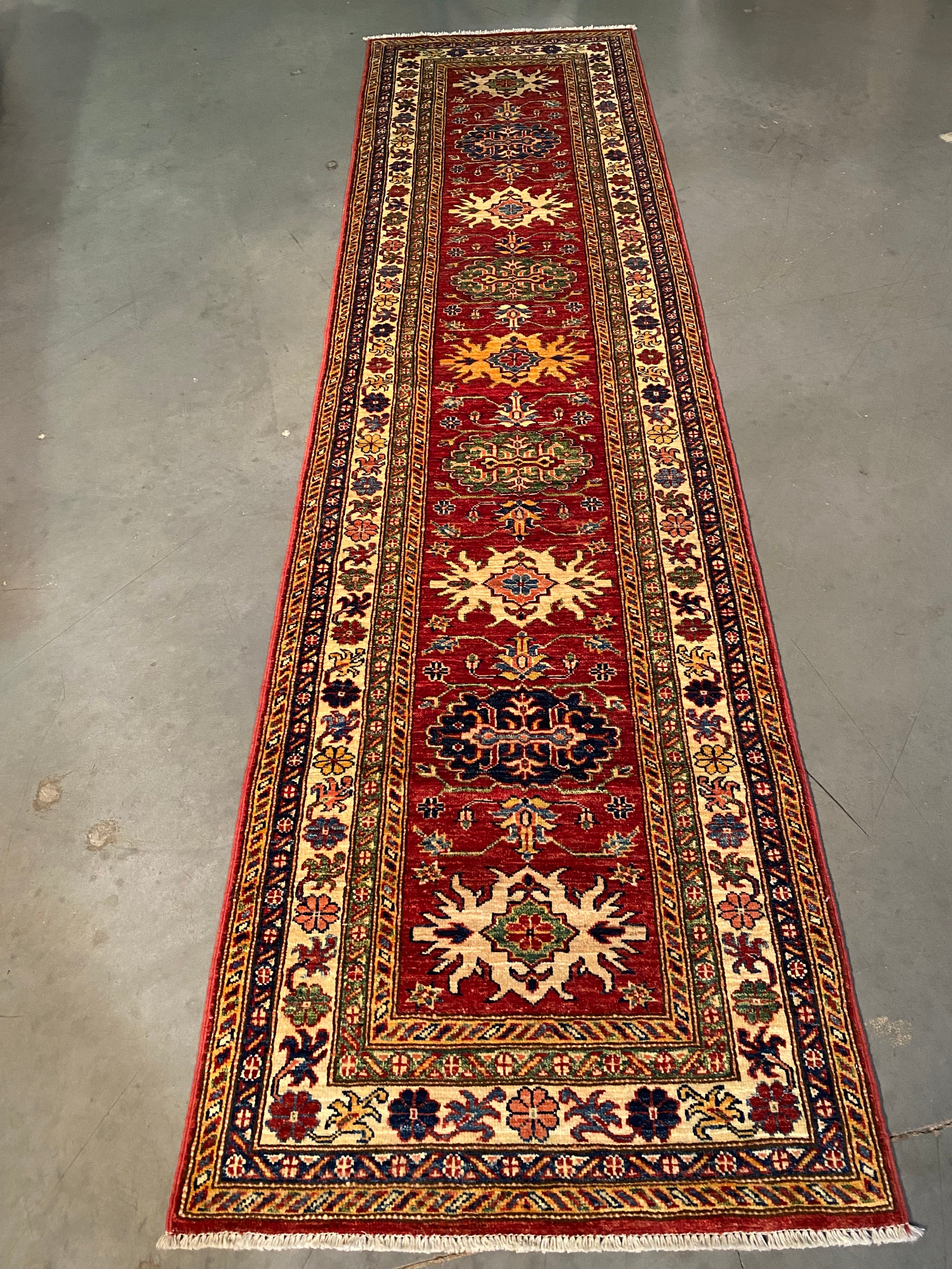 Fine Super Kazak Runner 2'.7"X10'