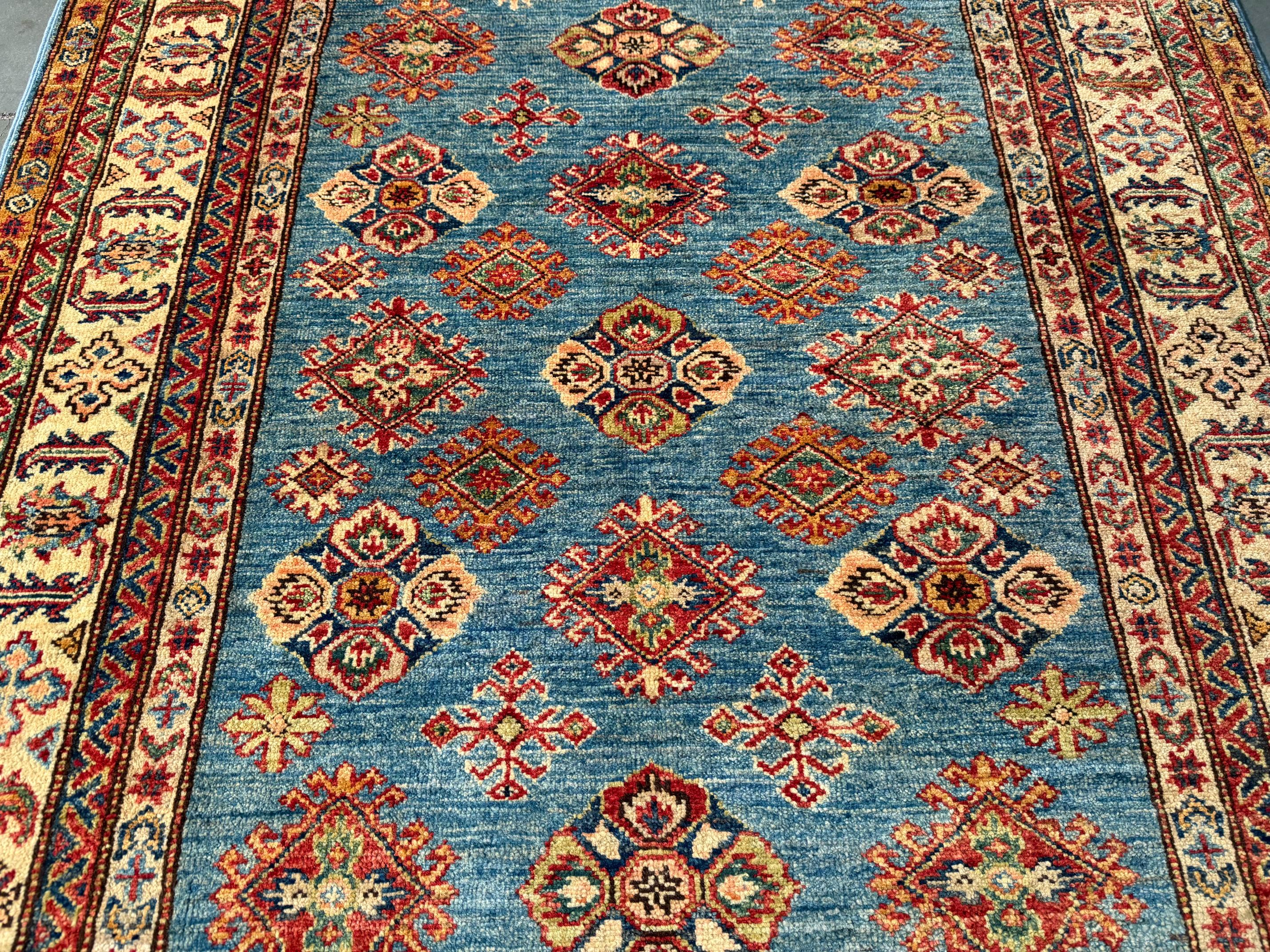 Fine Super Kazak Rug 4.1x6.1
