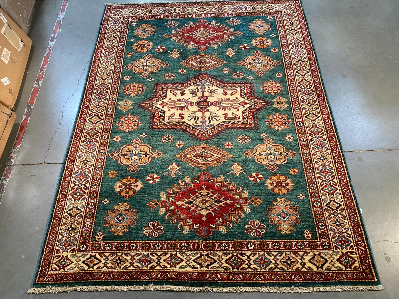 MAGNIFICENT SUPER KAZAK RUG  5' X6'.9"