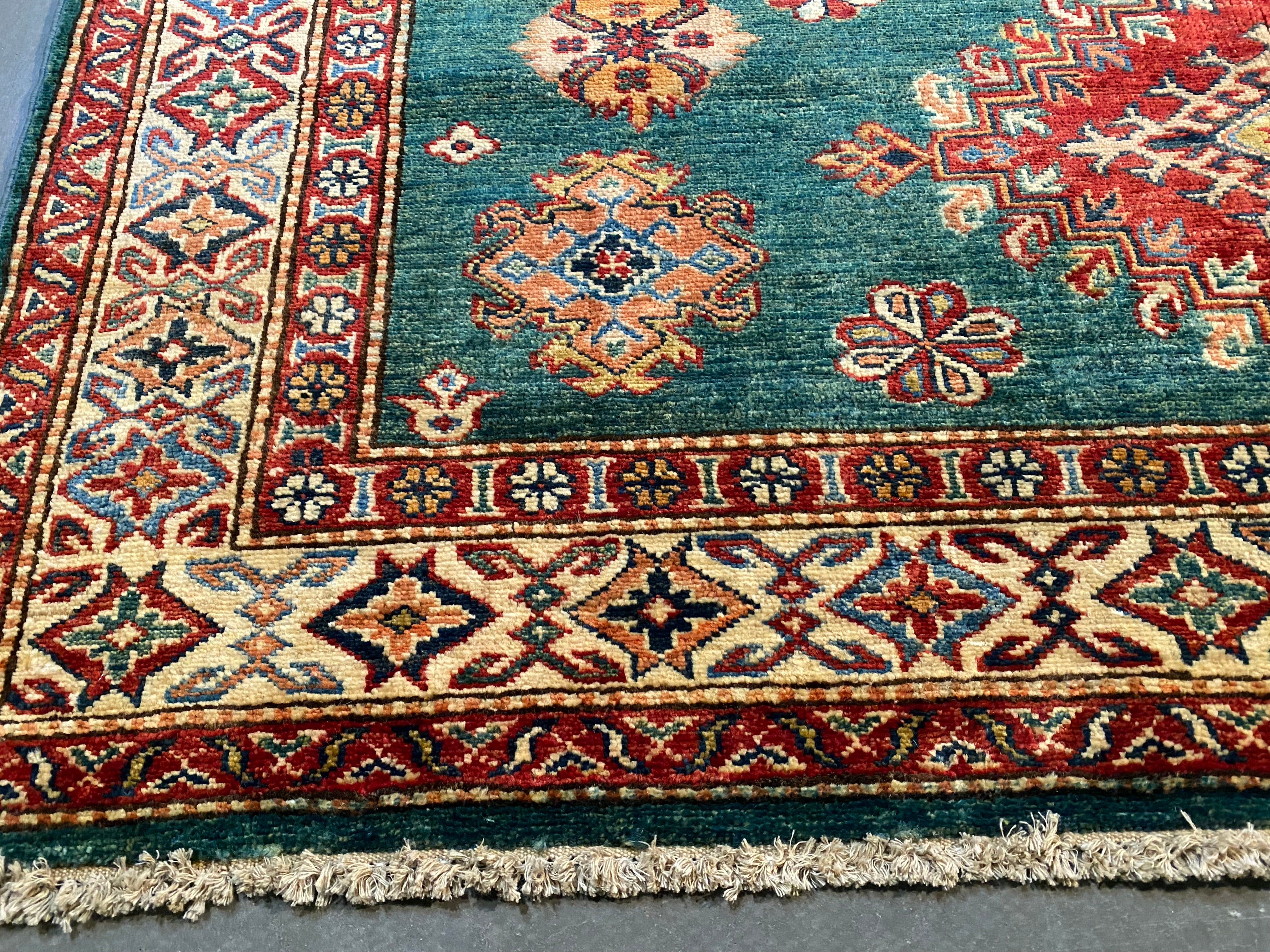 Magnificent Super Kazak Rug  5' X6'.9"