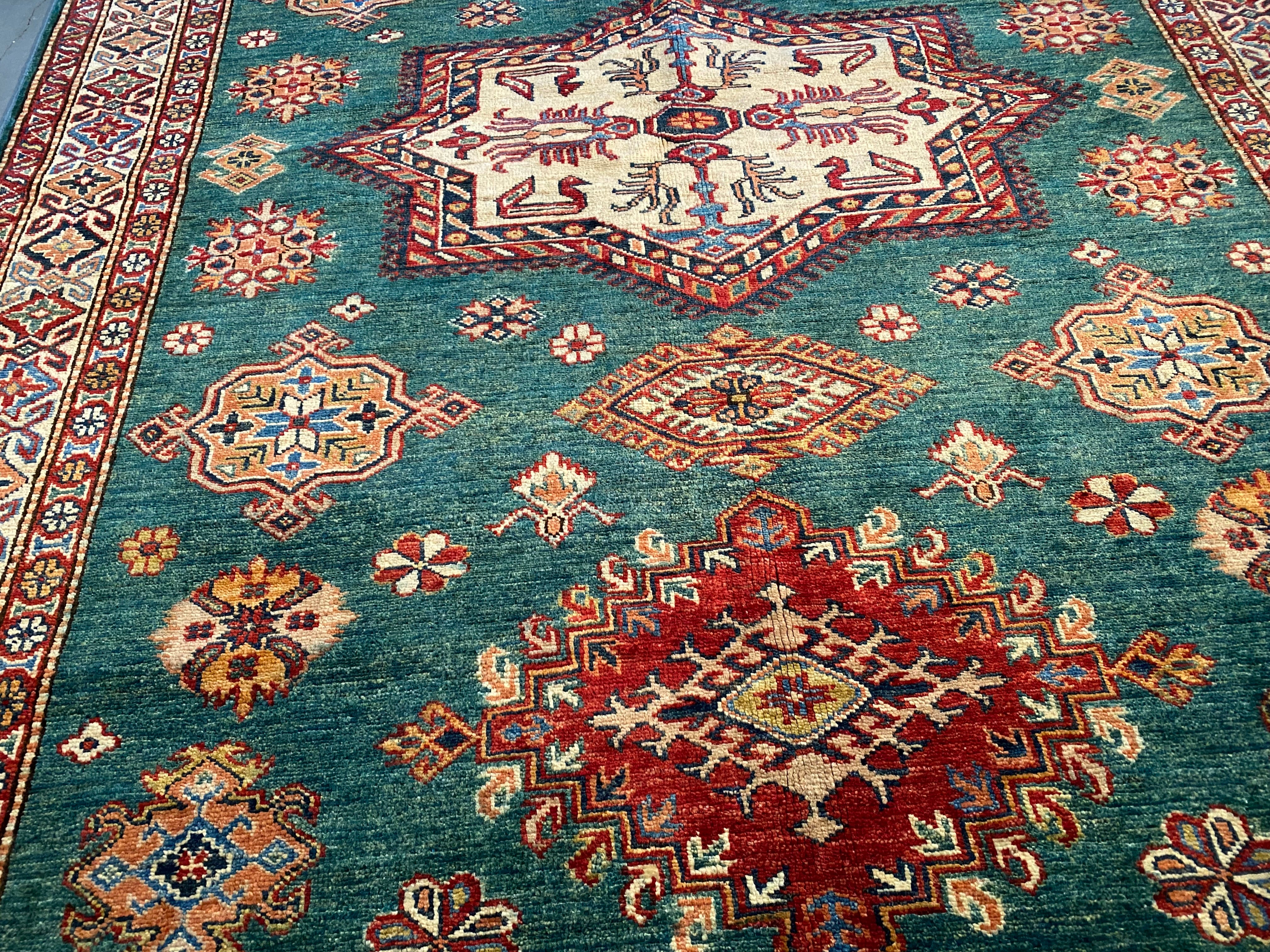 Magnificent Super Kazak Rug  5' X6'.9"