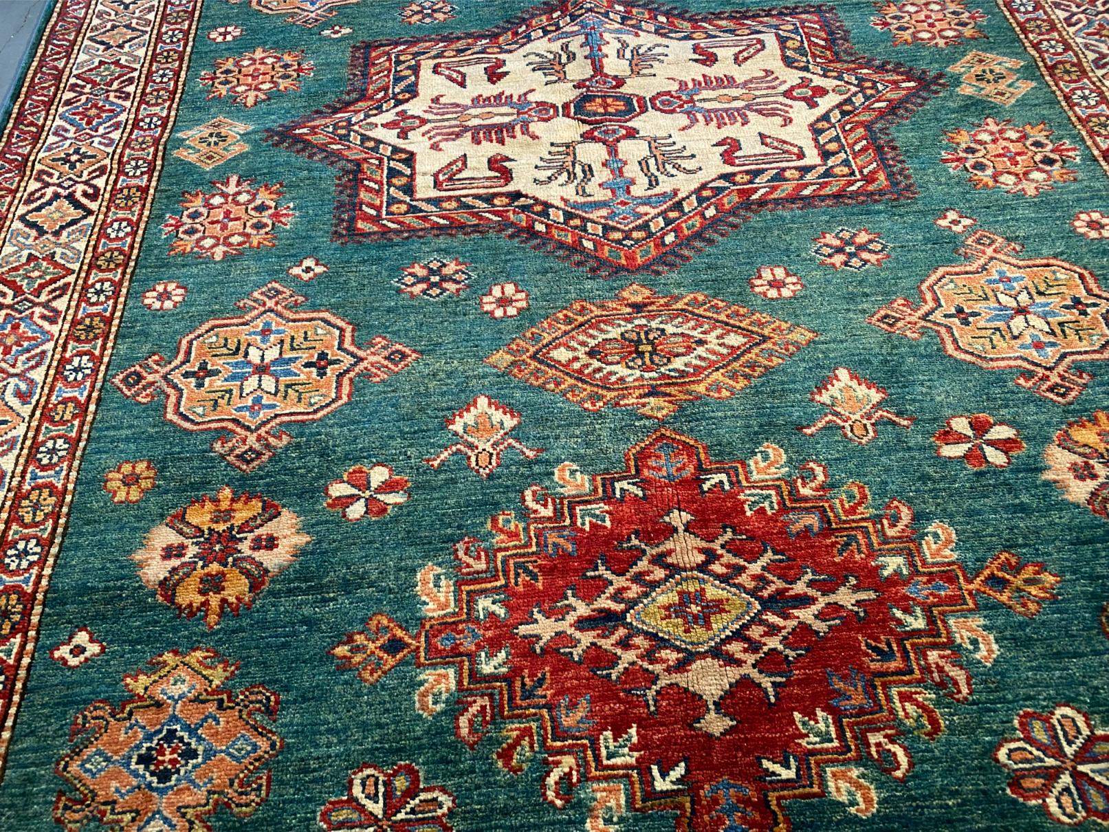 MAGNIFICENT SUPER KAZAK RUG  5' X6'.9"
