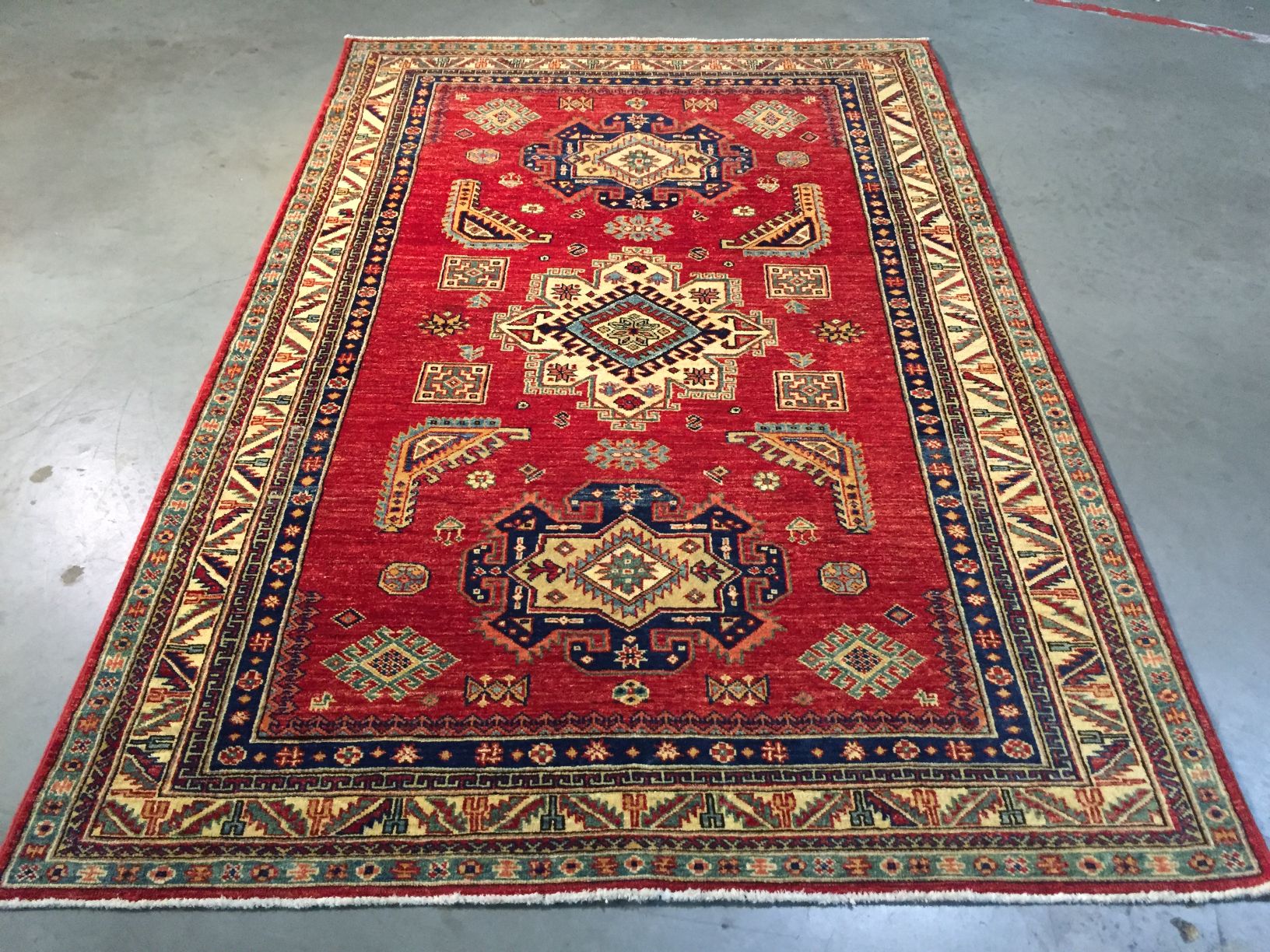 Super Kazak Hand Knotted Rug  4.10 X 7