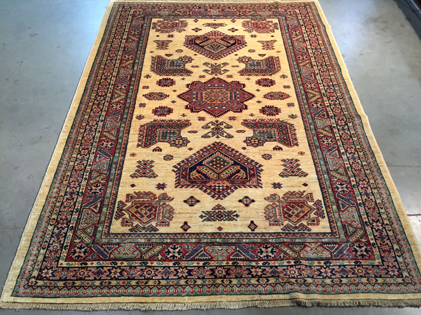 Geometric Super Kazak Rug 5.7X8.1