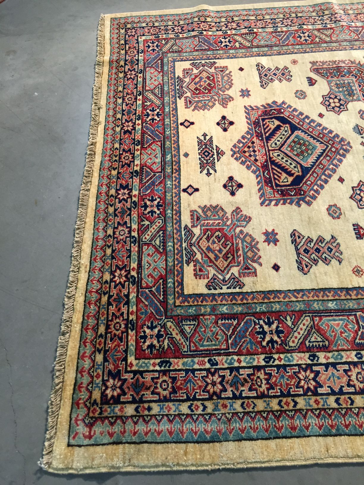 Geometric Super Kazak Rug 5.7X8.1