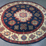 Hand Knotted Wool Geometric Round Kazak 8X8