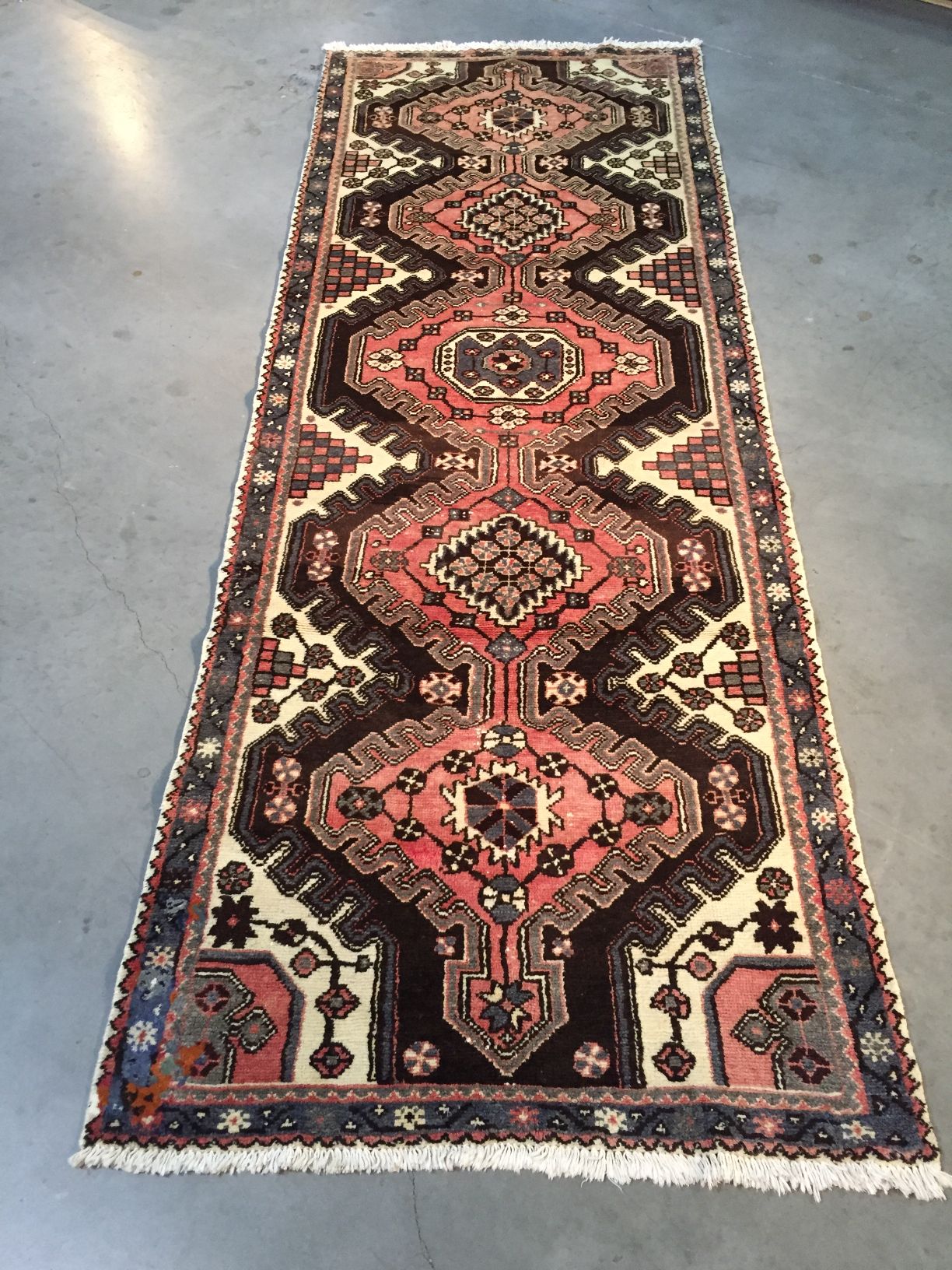 Vintage Authentic Persian  Runner 3.4X9.7