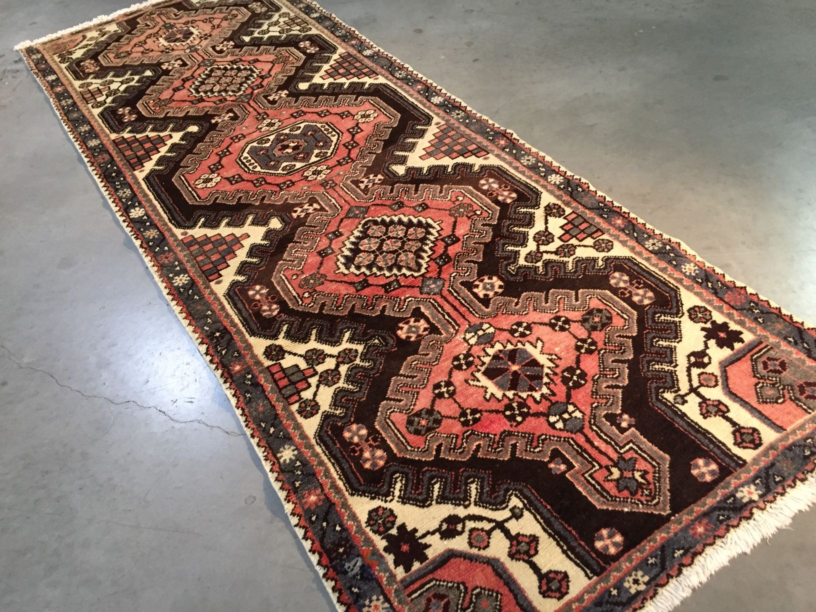 Vintage Authentic Persian  Runner 3.4X9.7