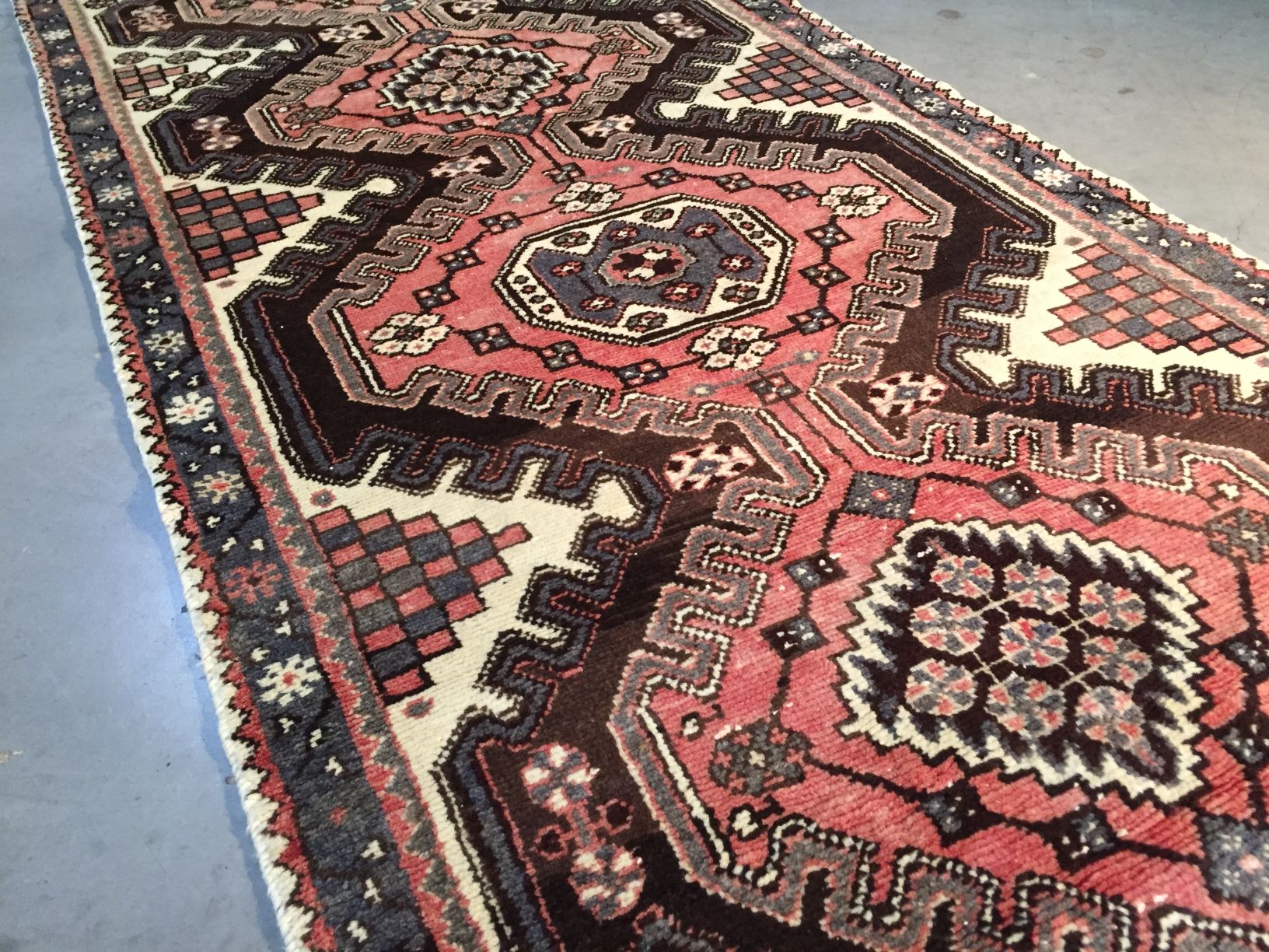 Vintage Authentic Persian  Runner 3.4X9.7