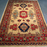 Hand Knotted Wool Geometric Kazak Rug 3.2X5