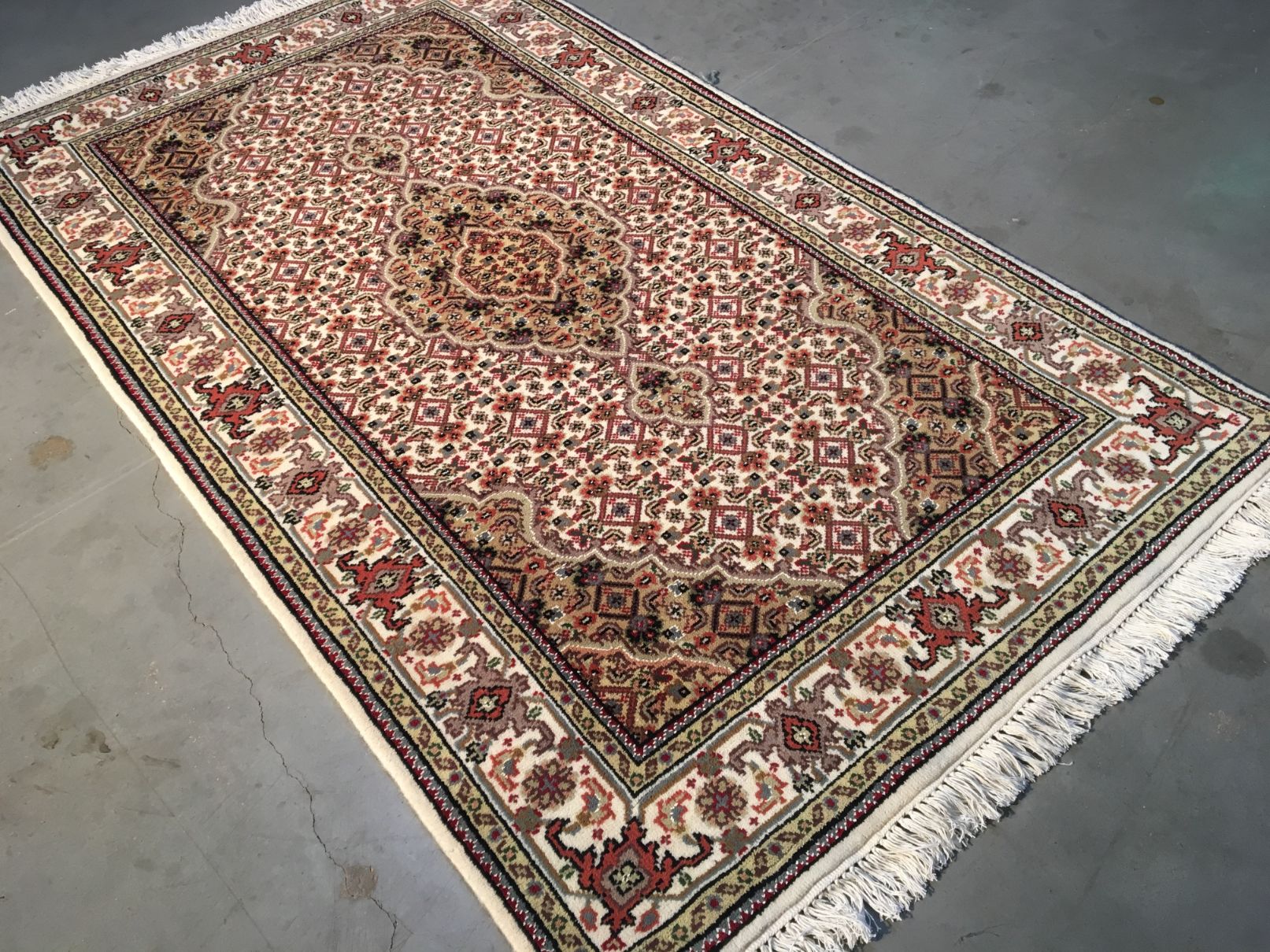 Silk & Wool Persian Tabriz Rug 3X5