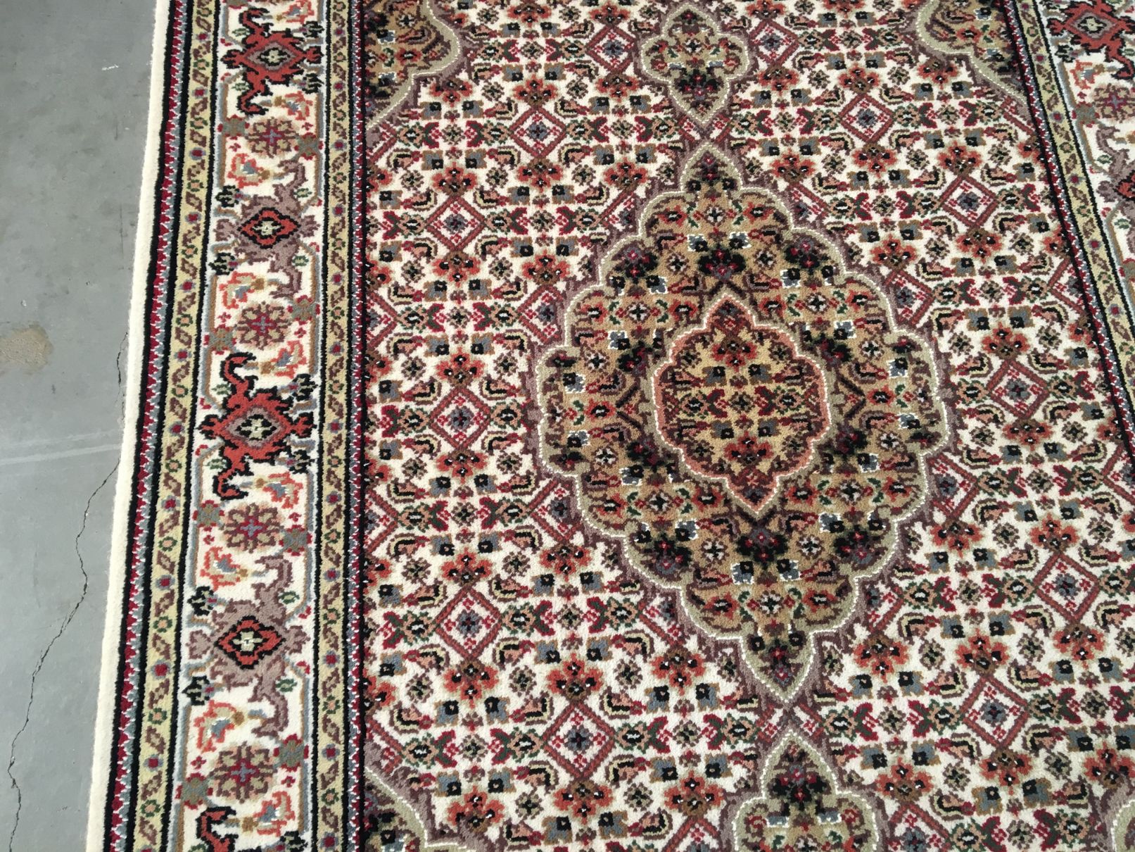 Silk & Wool Persian Tabriz Rug 3X5