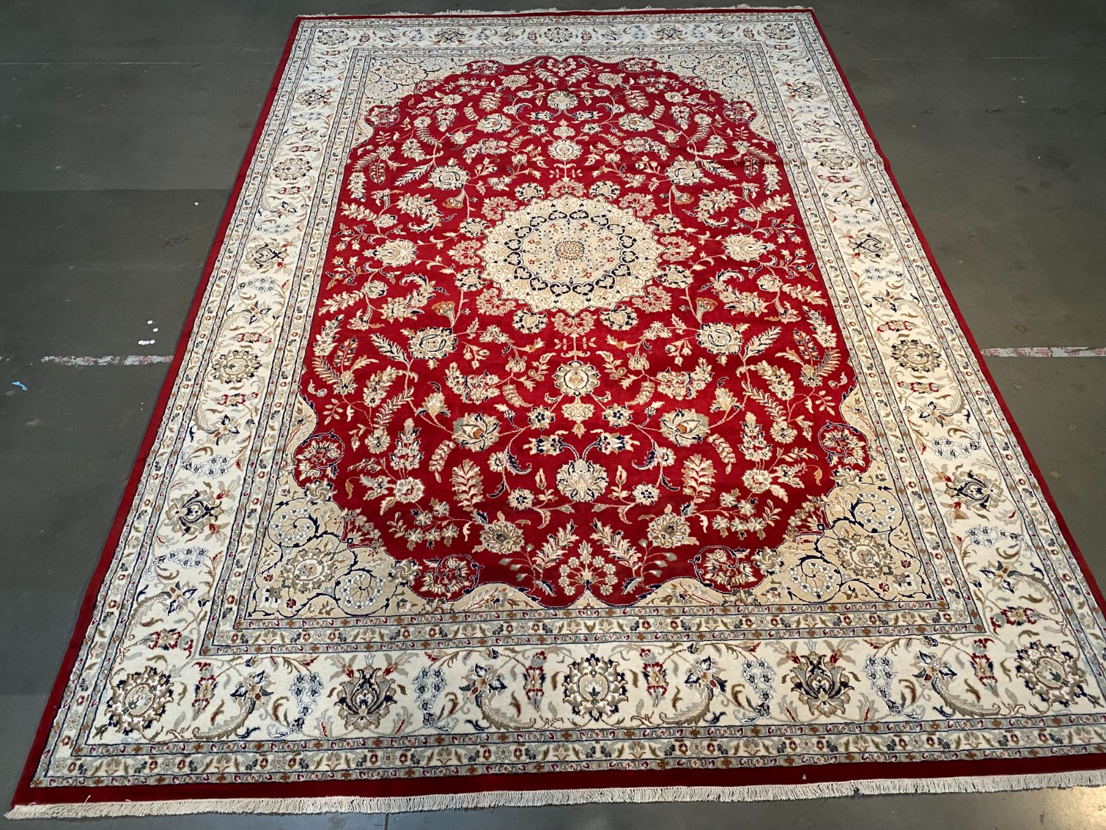 FINE SILK & WOOL KASHAN RUG 10x14