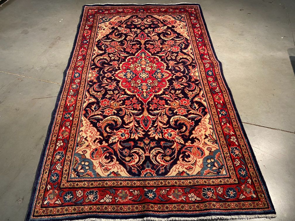 Persian Sarouk Rug 4.4X7.8