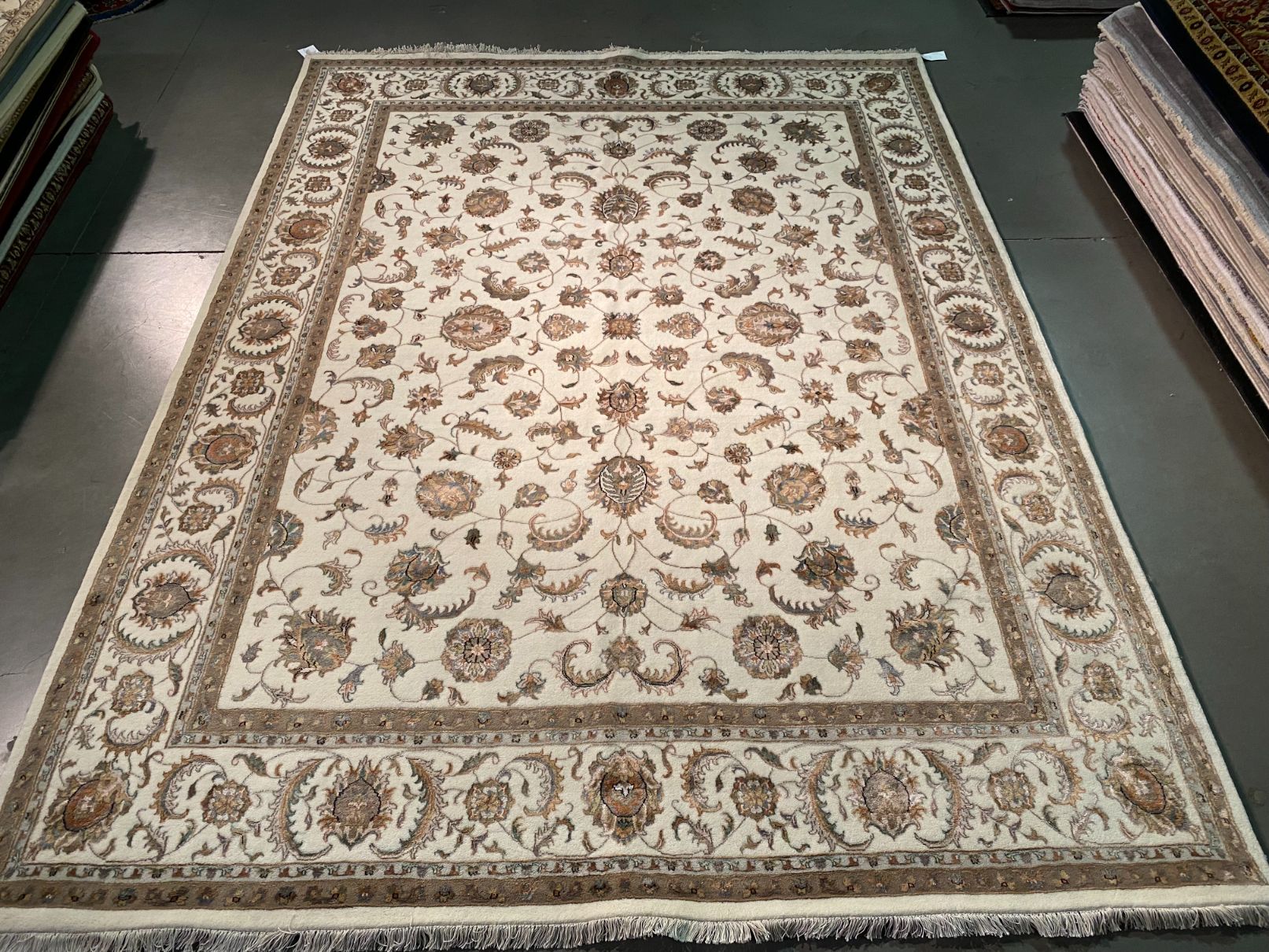 Silk &Wool Persian Kashan Rug 8X10