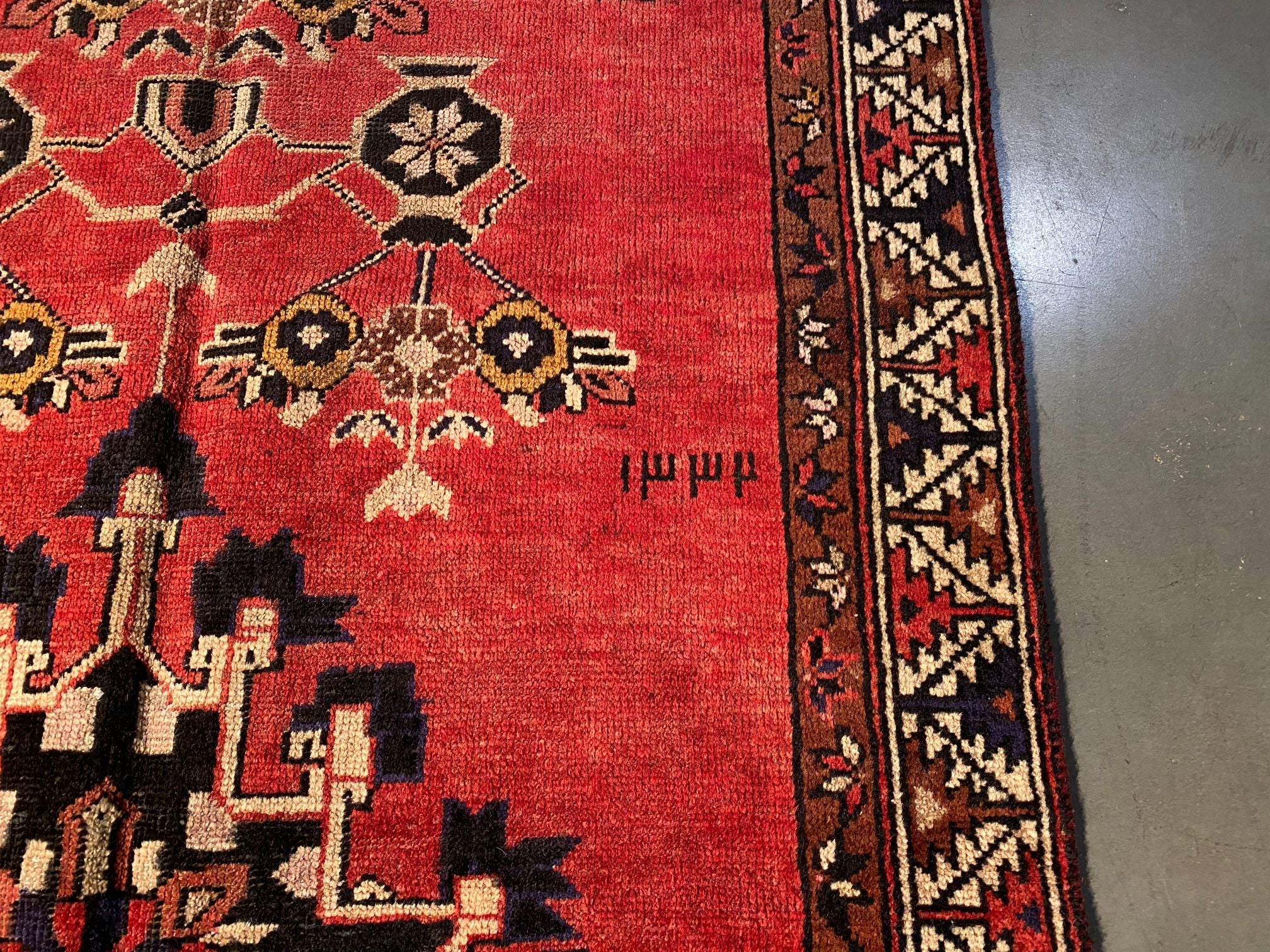 Persian  Hamedan Rug 3.8X6.6