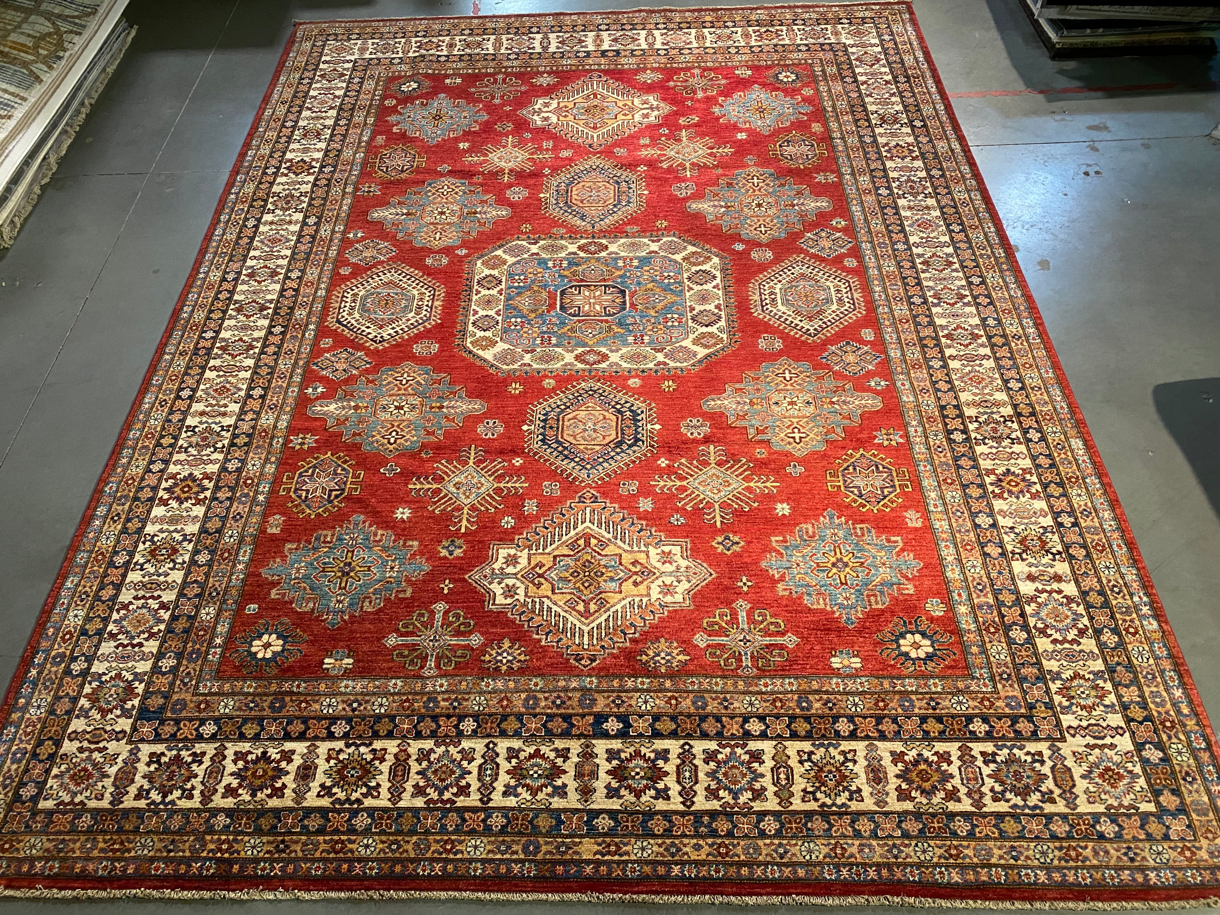 Exquisite Fine Super Kazak Rug 9'.2"X12'.3"