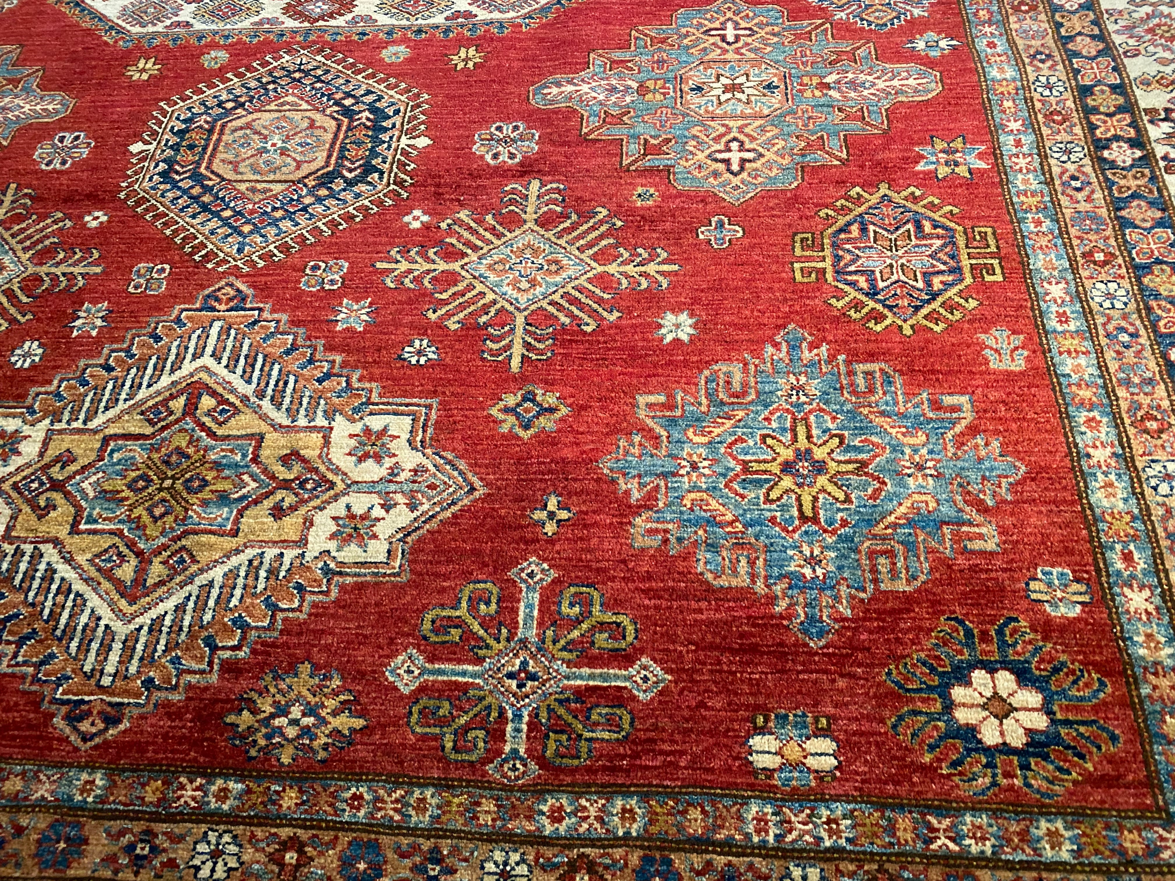 Exquisite Fine Super Kazak Rug 9'.2"X12'.3"