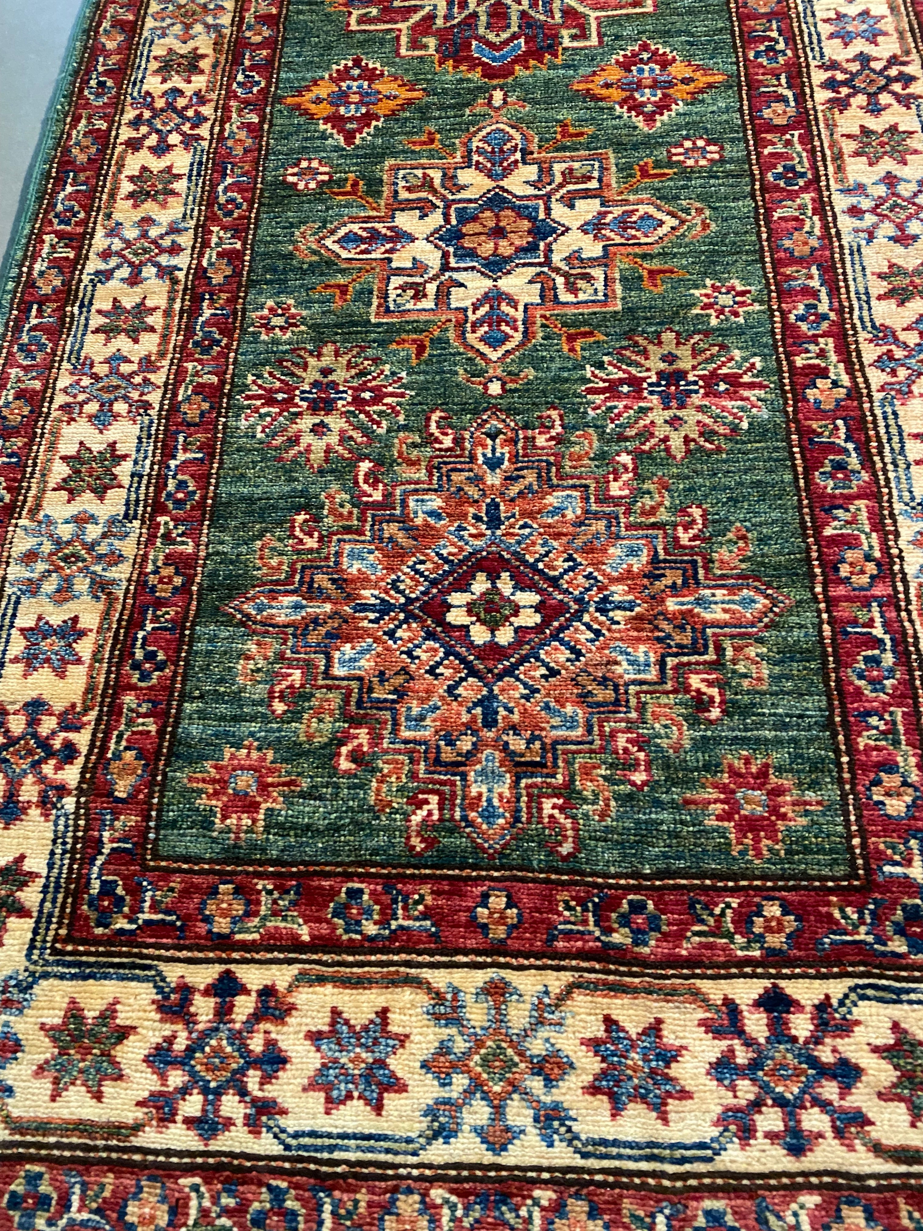 Exquisite Super Kazak Runner 2'.8"X10'.9"