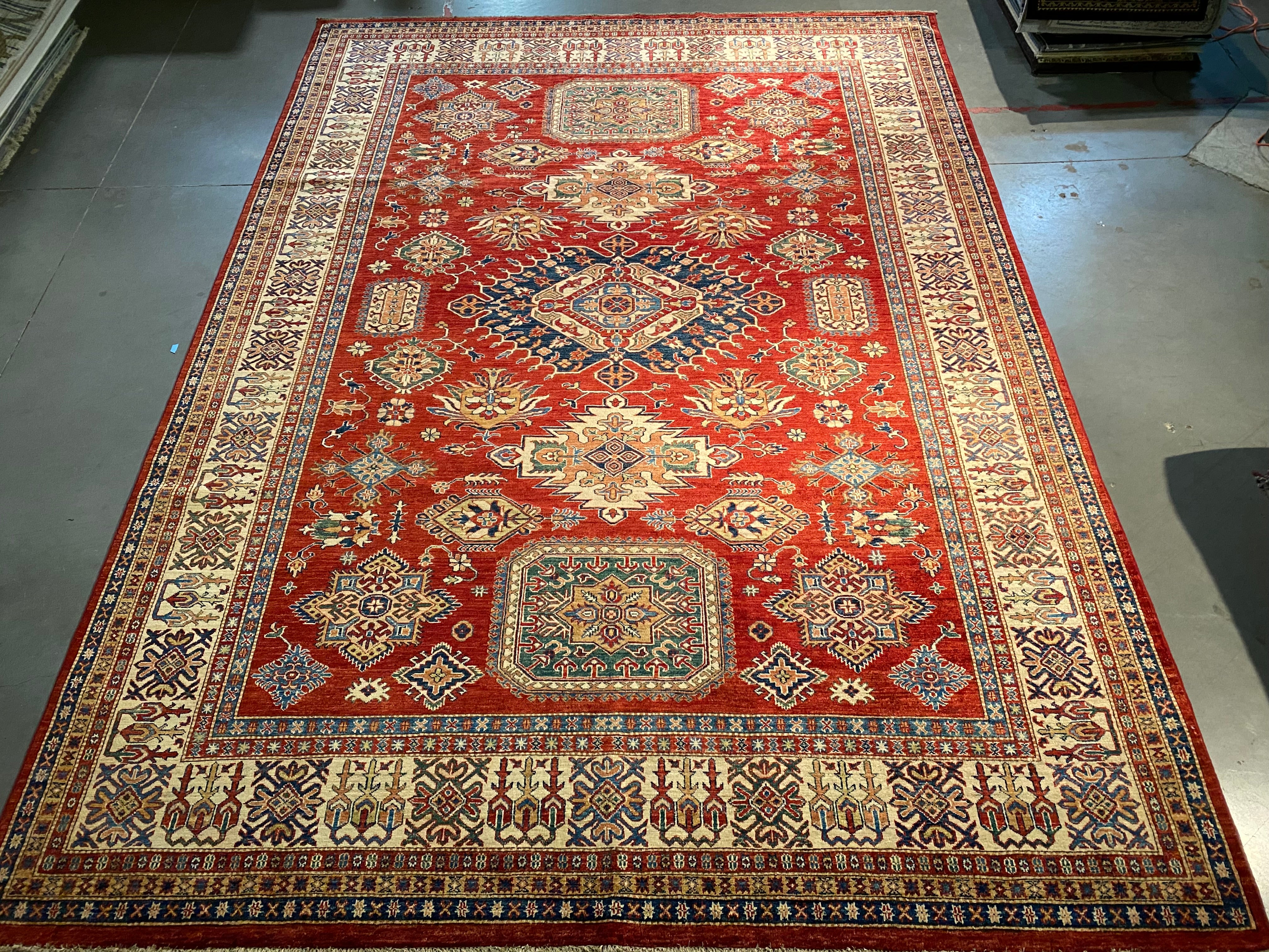  Fine Super Kazak Rug 8'.10"X12'.5"