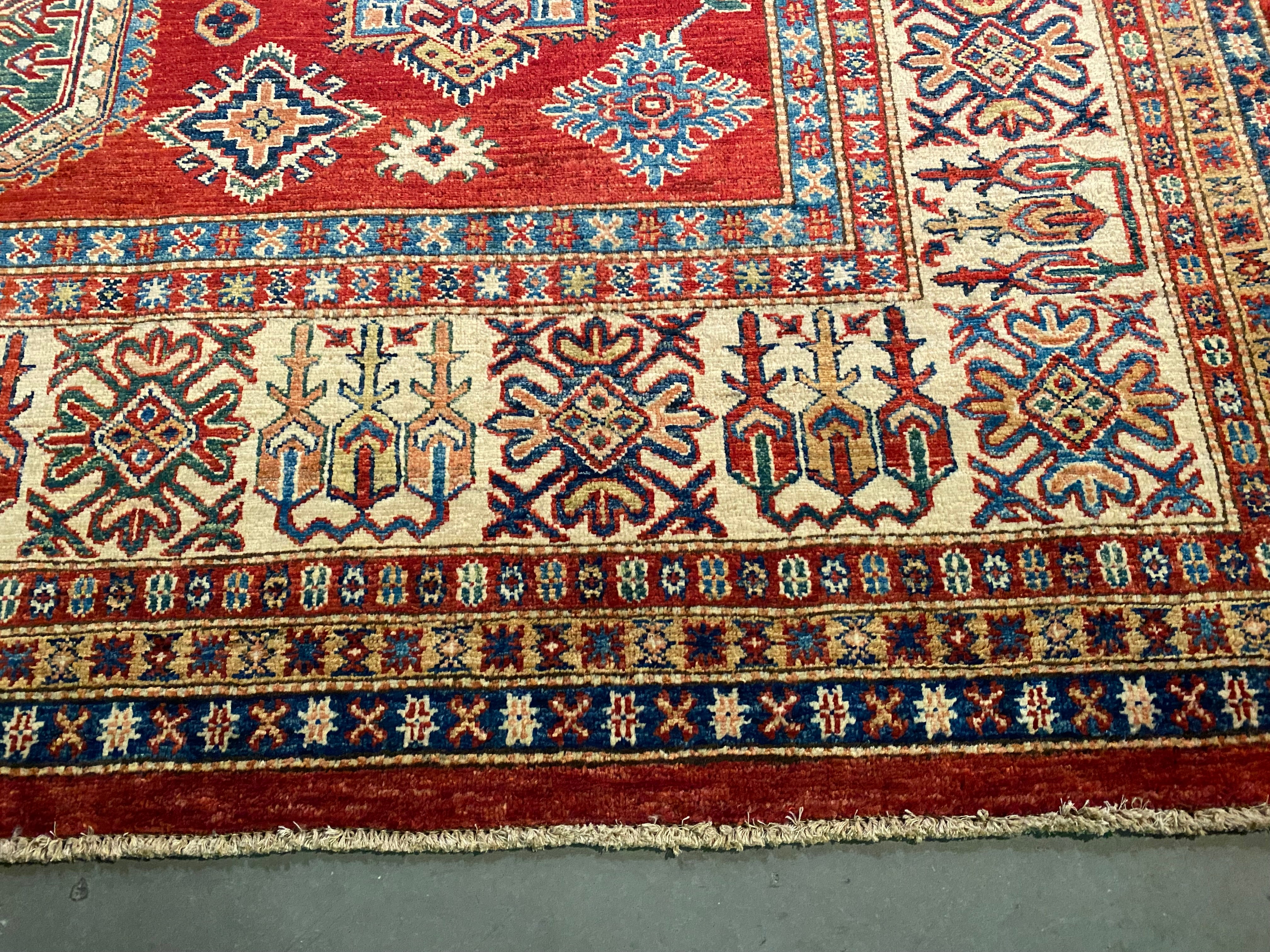 Fine Super Kazak Rug 8'.10"X12'.5"