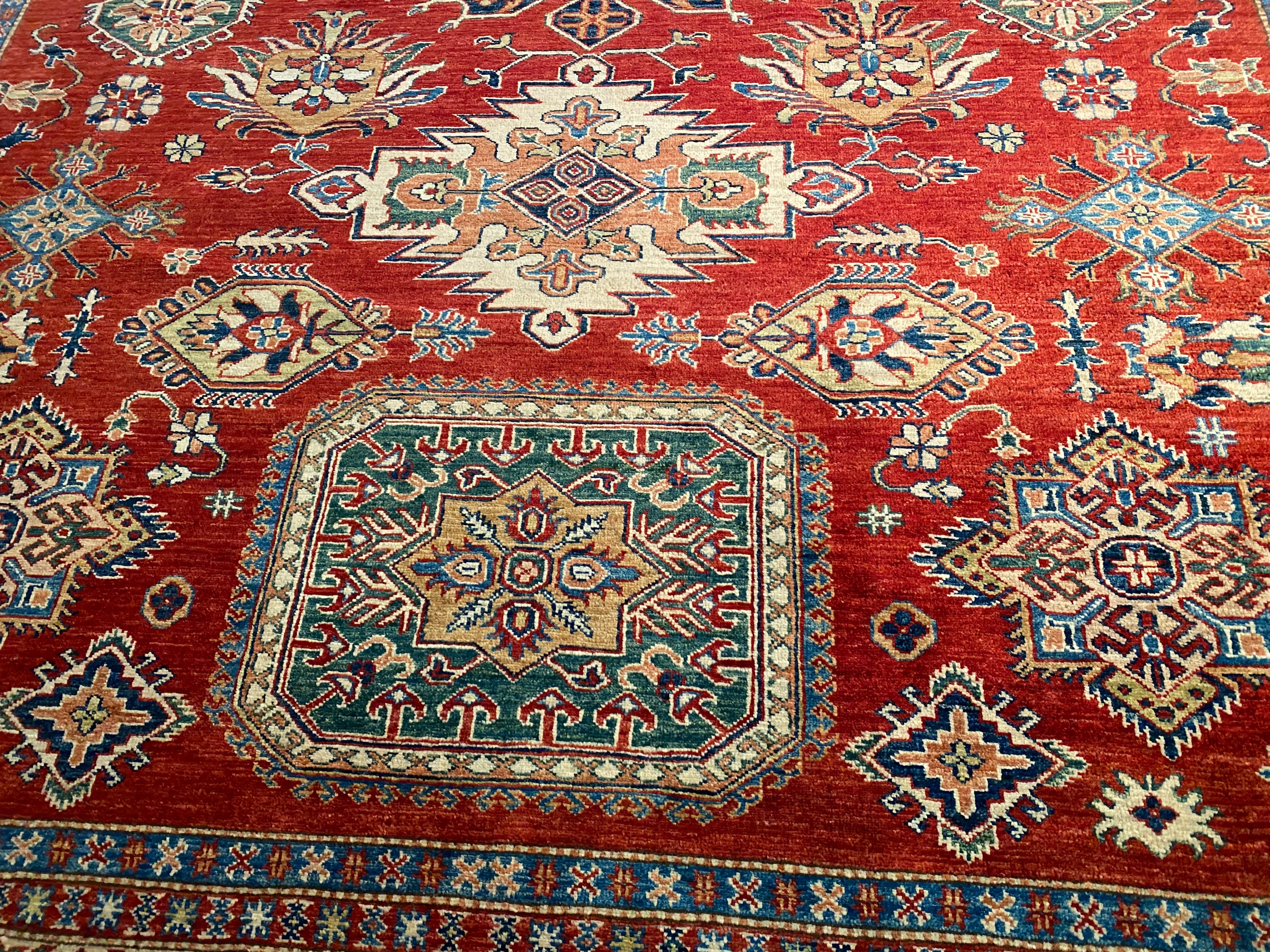 Fine Super Kazak Rug 8'.10"X12'.5"