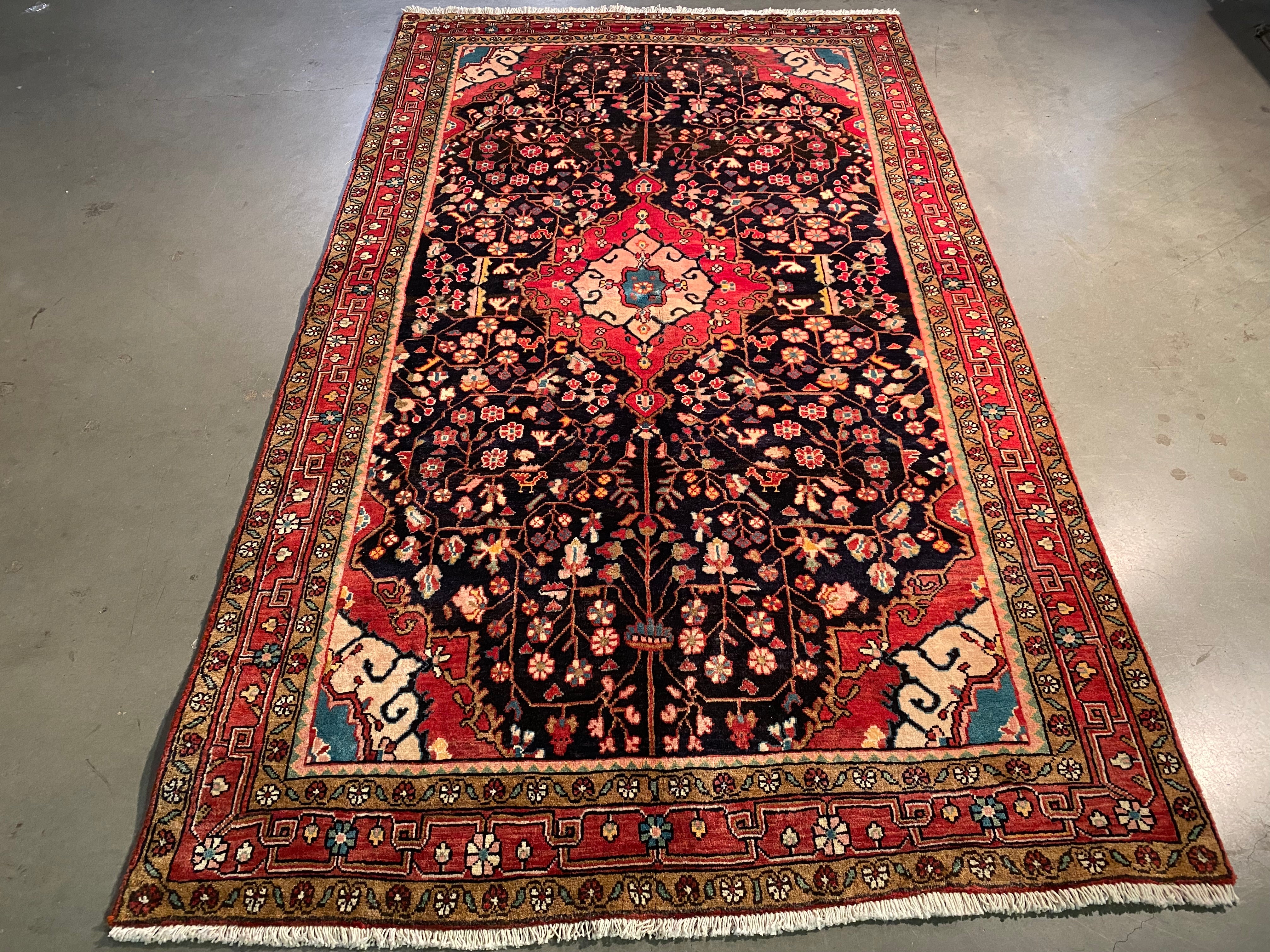 Persian Sarouk Rug 4.5X7.8