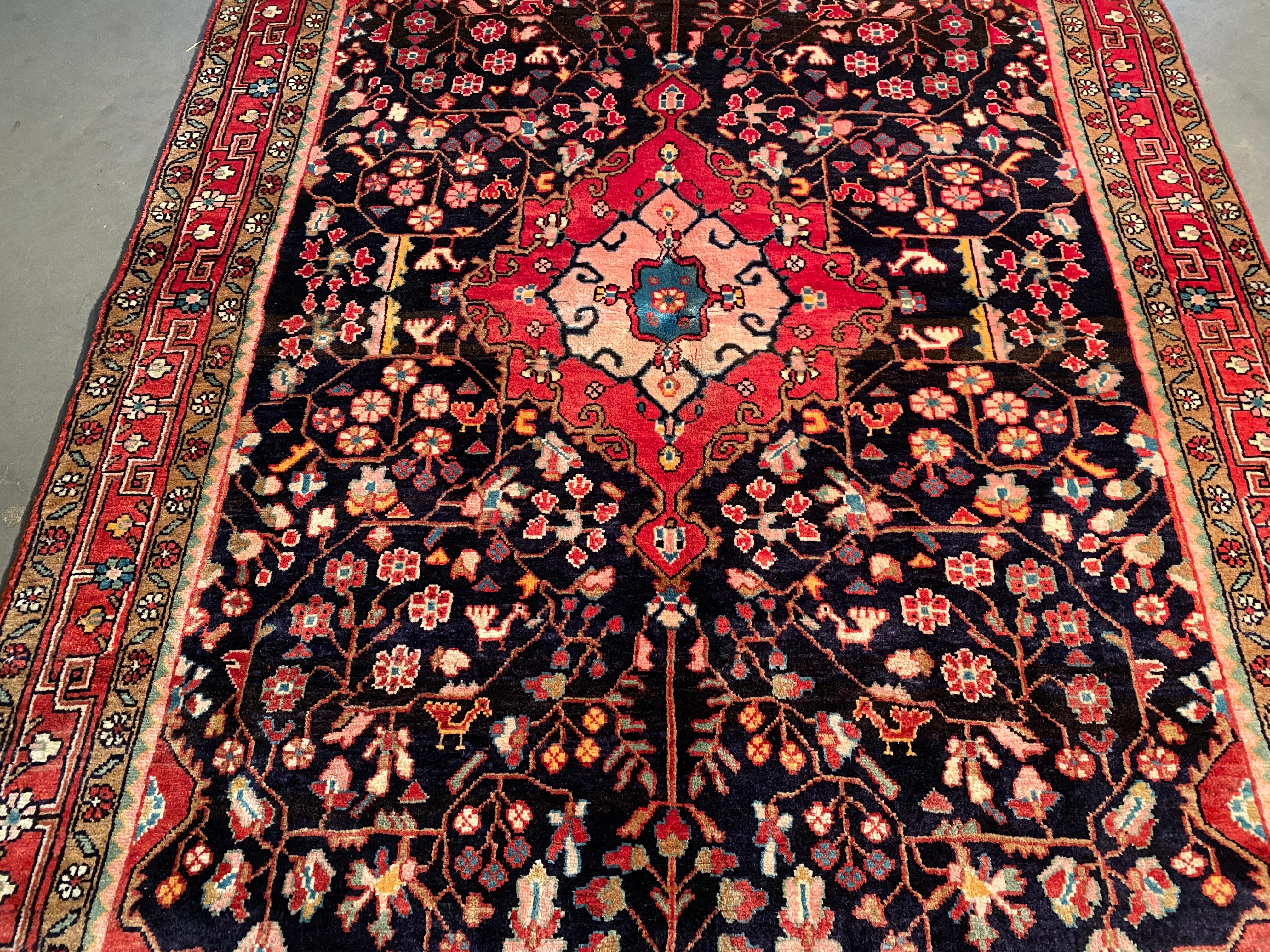 Persian Sarouk Rug 4.5X7.8