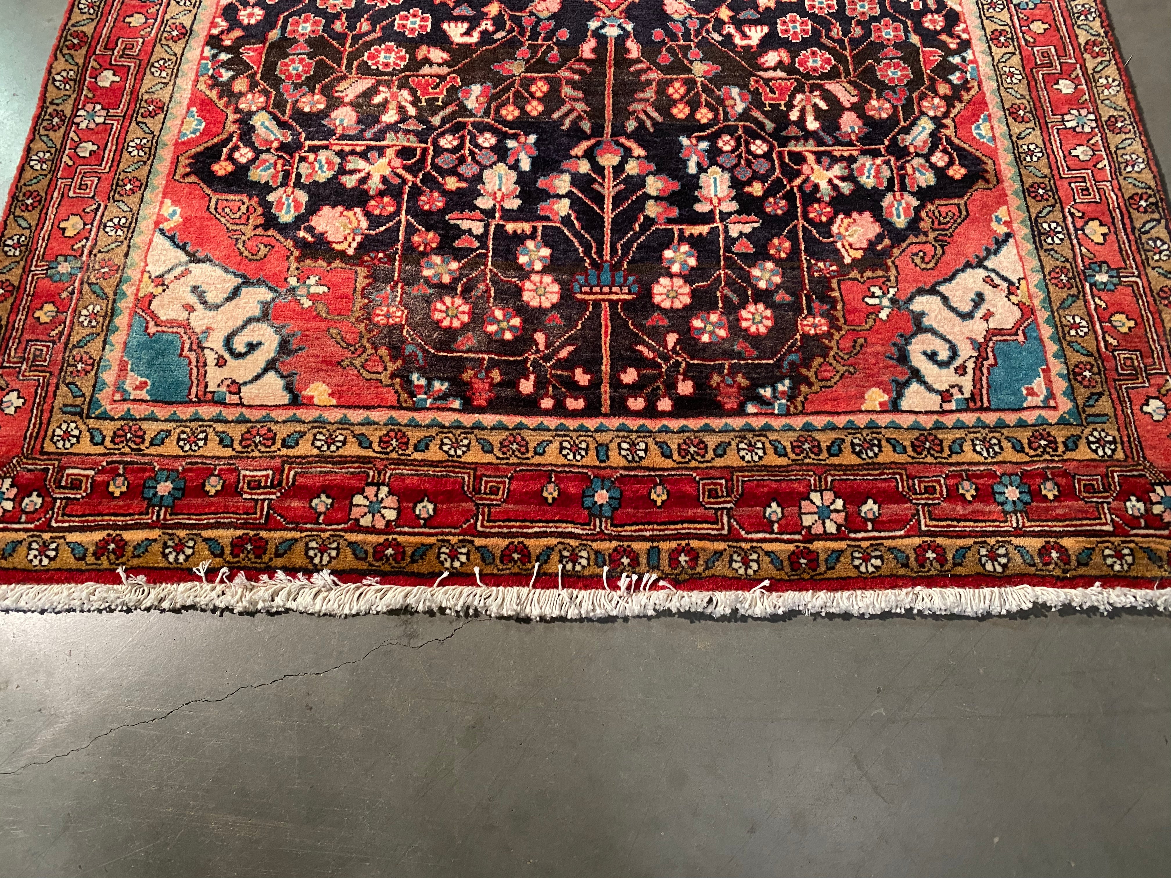 Persian Sarouk Rug 4.5X7.8