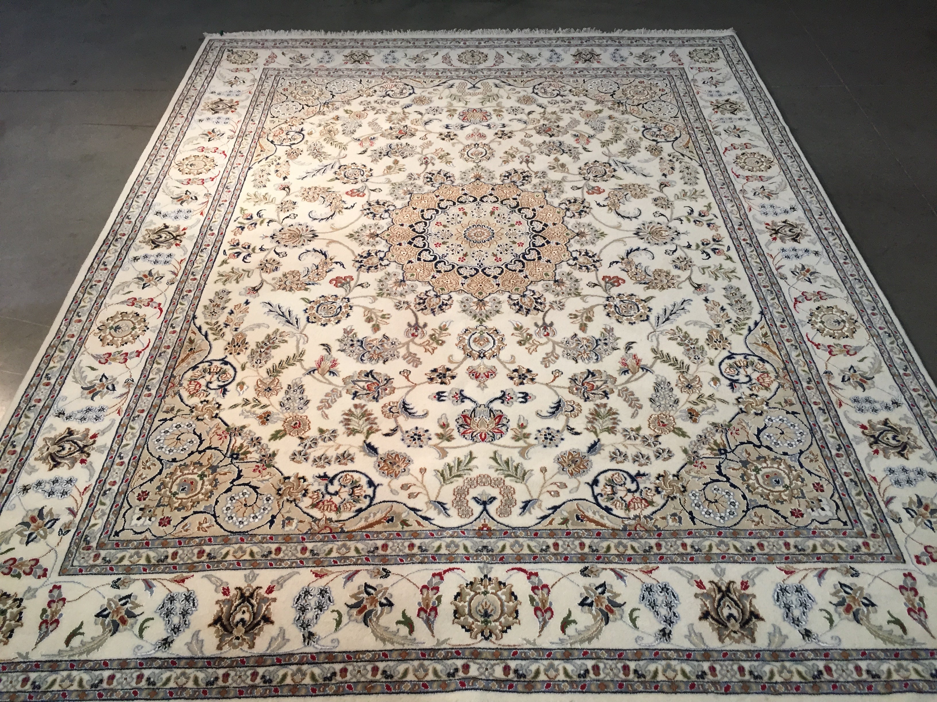 Silk & Wool Kashan Rug 9X12