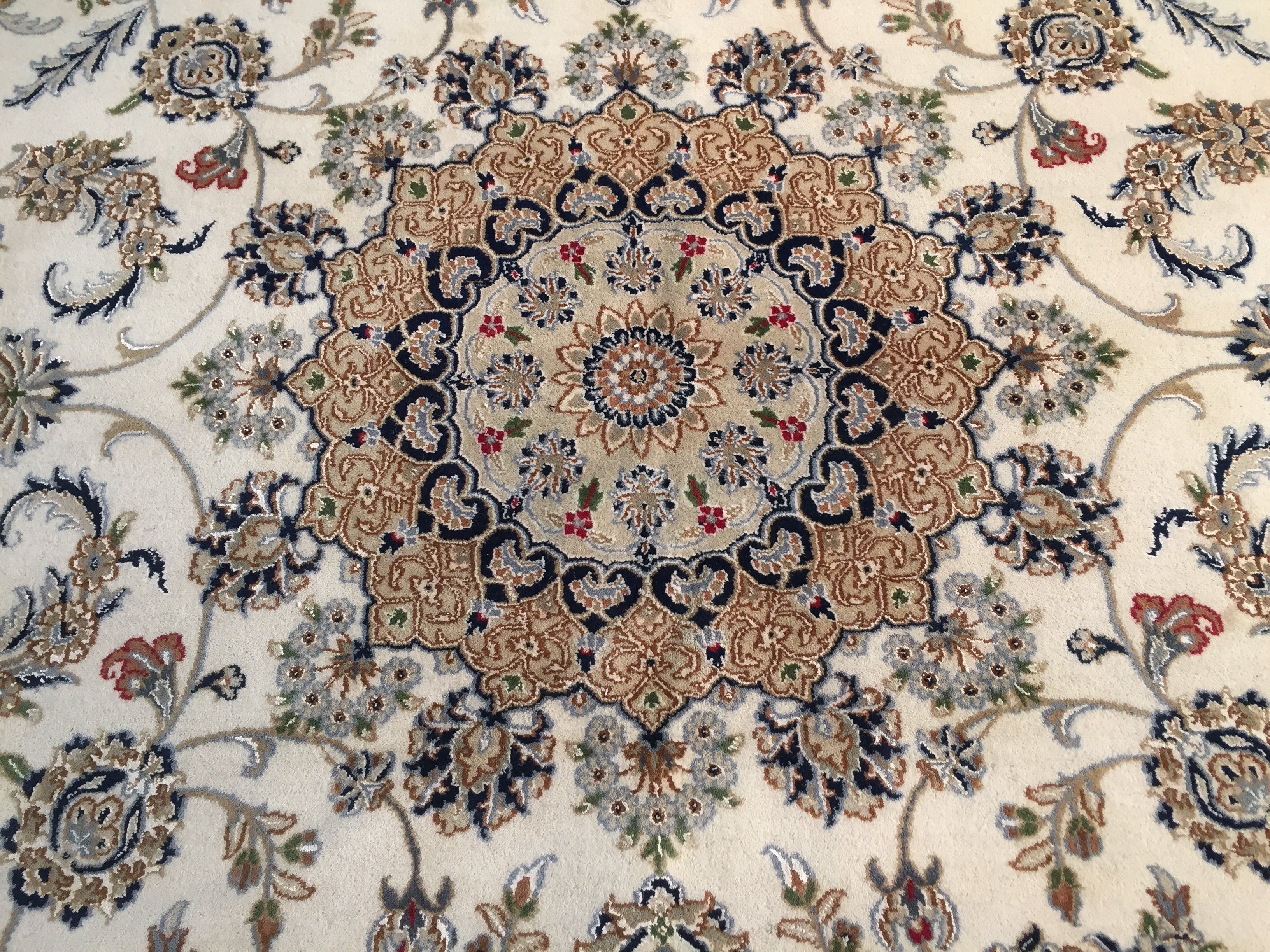 Silk & Wool Kashan Rug 9X12