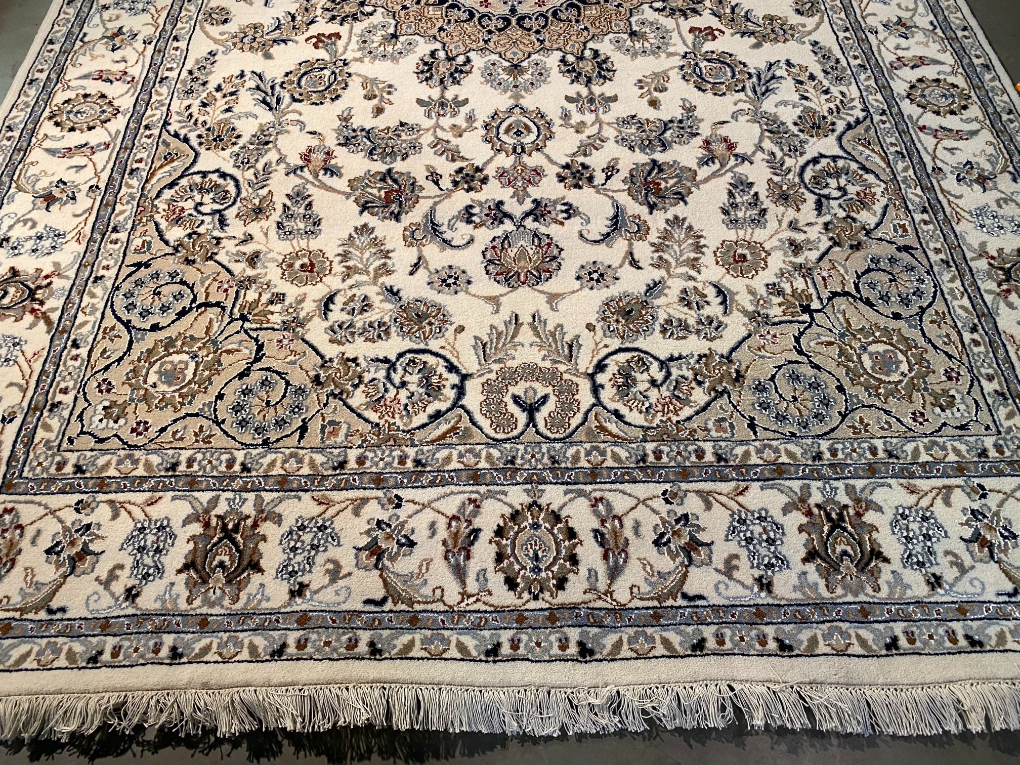 Silk & Wool Kashan Rug 5.8X9.1