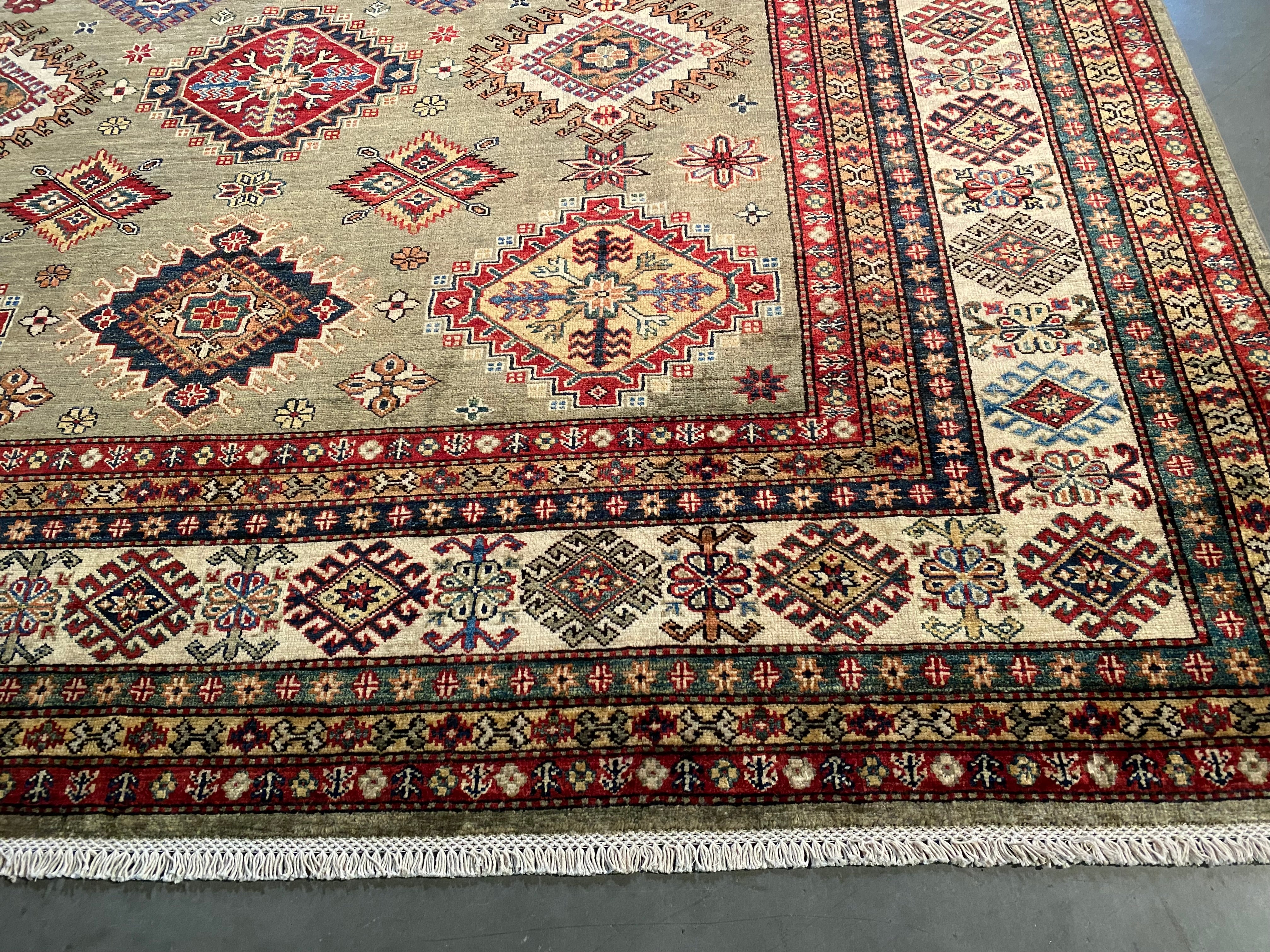 Exquisite Fine Super Kazak Rug 8'.3"X10'.2"