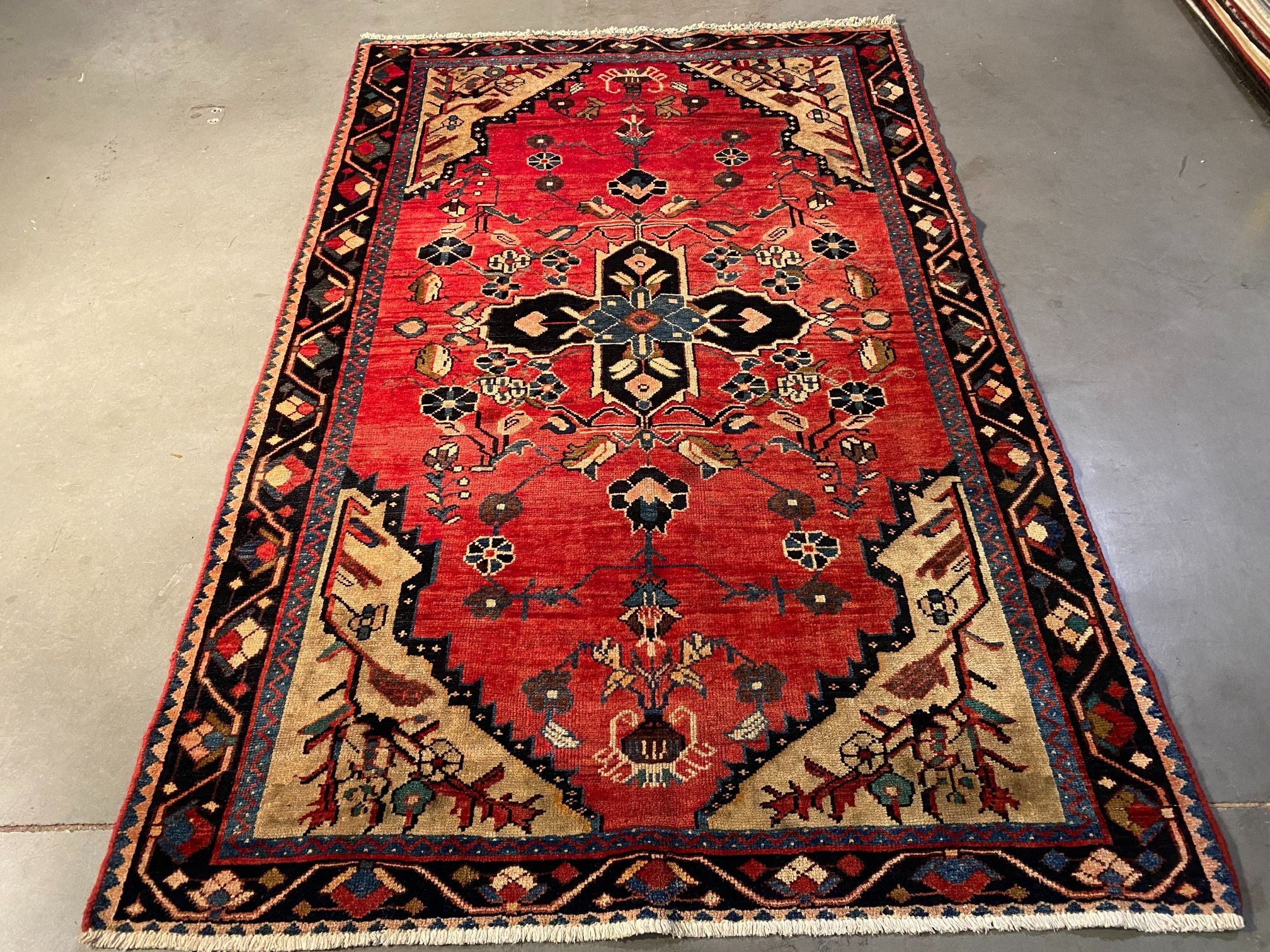 Vintage Persian  Rug 4'.5"X6'.9"