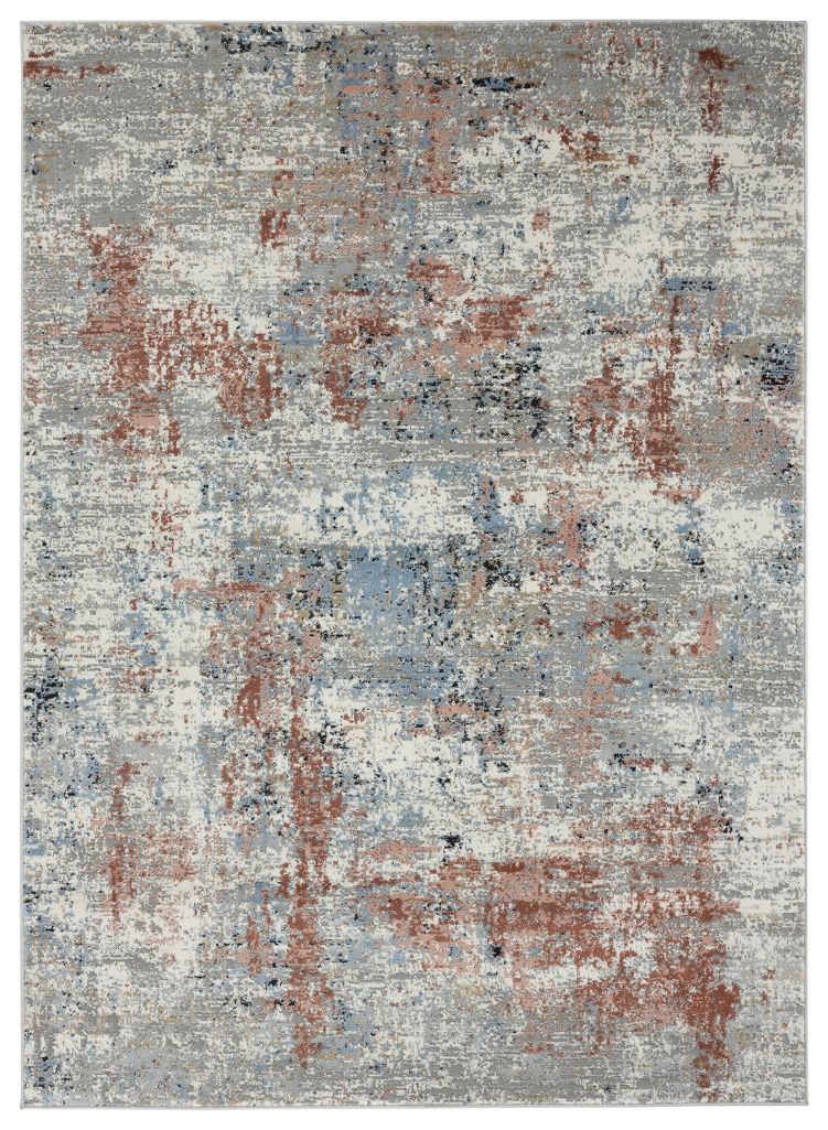 Eternity Abstract Area Rug Crimson