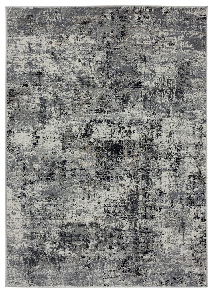 Eternity Abstract Area Rug  Charcoal