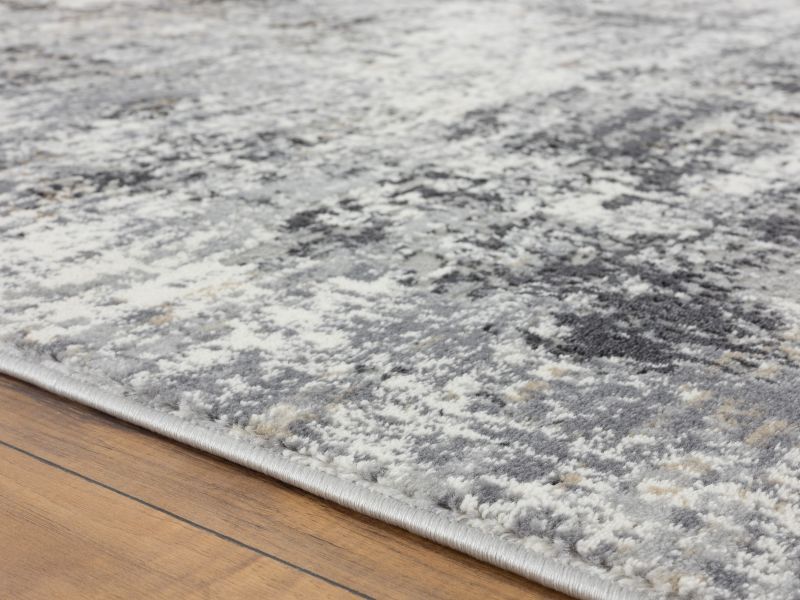 Eternity Abstract Area Rug  Charcoal