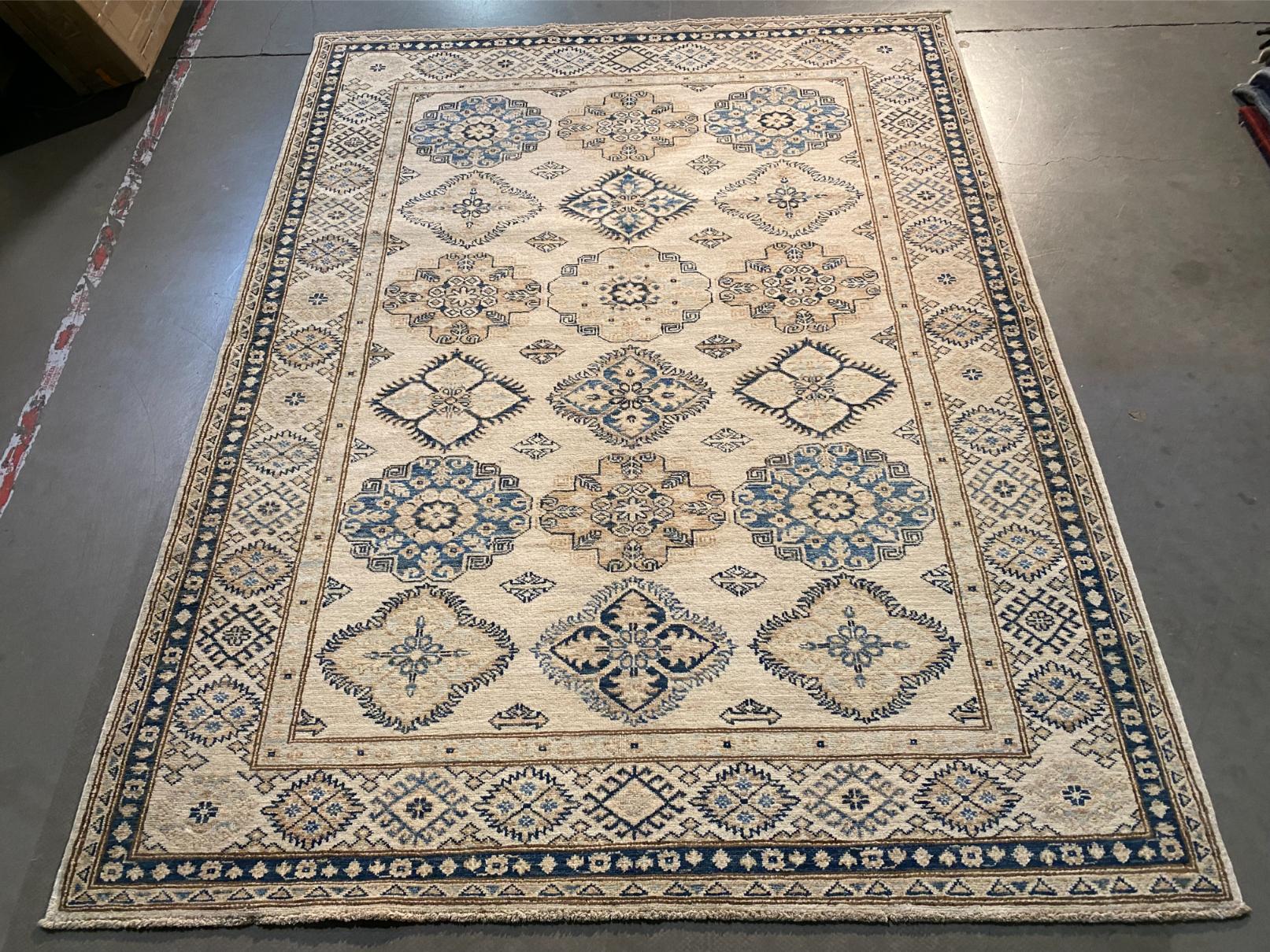 FINE HAND SUPER  KAZAK RUG  5'.2"X6'.8"