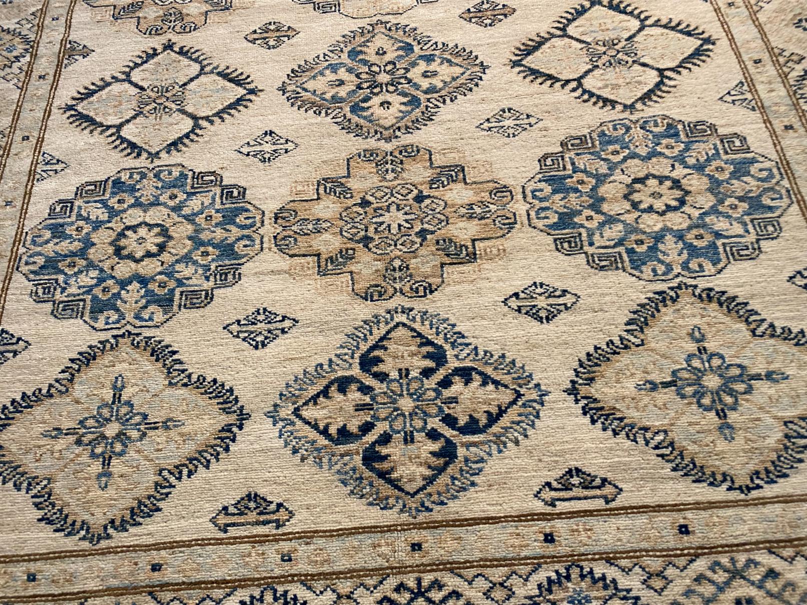 FINE HAND SUPER  KAZAK RUG  5'.2"X6'.8"