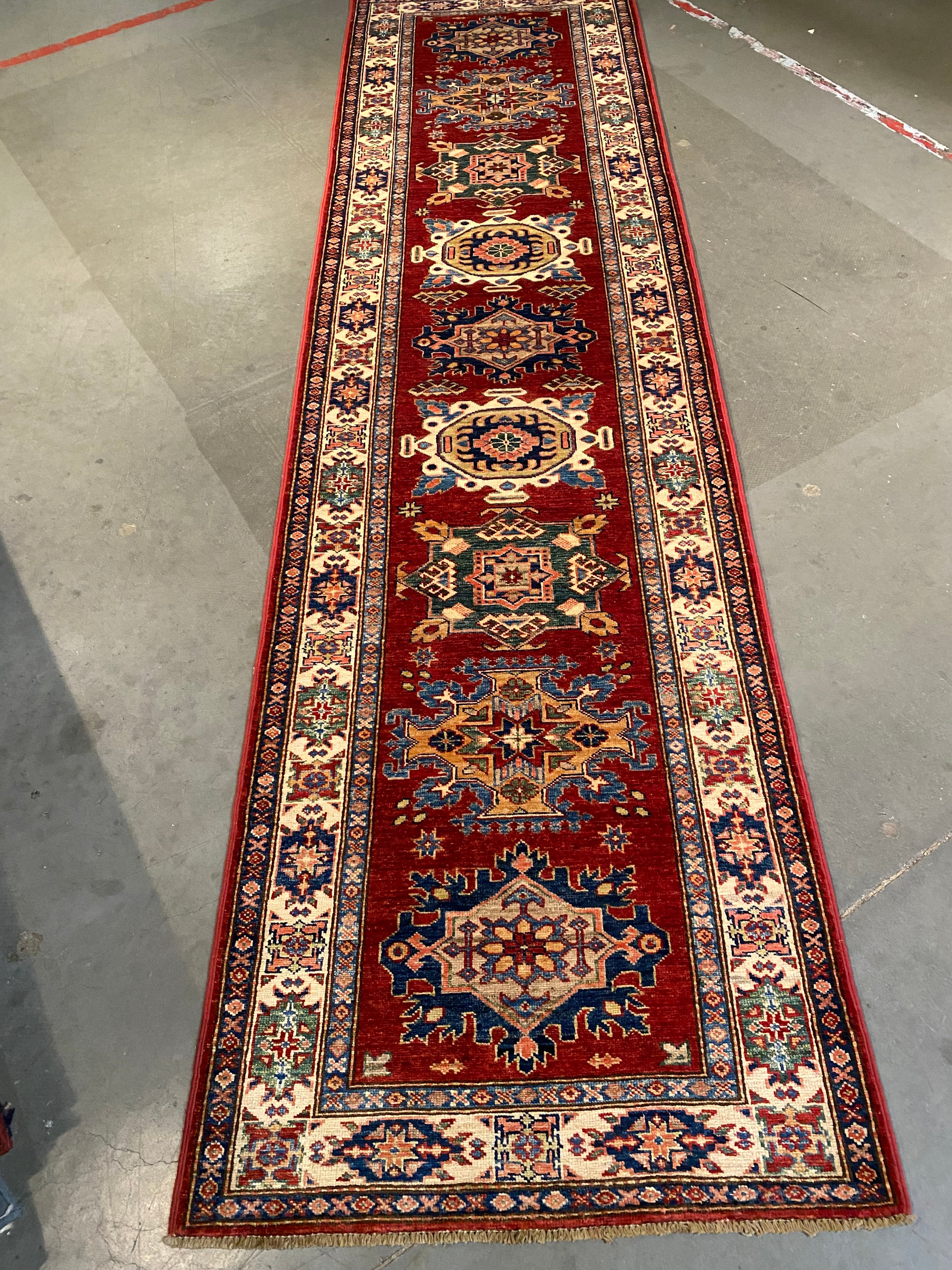 Fine Super Kazak Runner 2'.7"X9'.8"