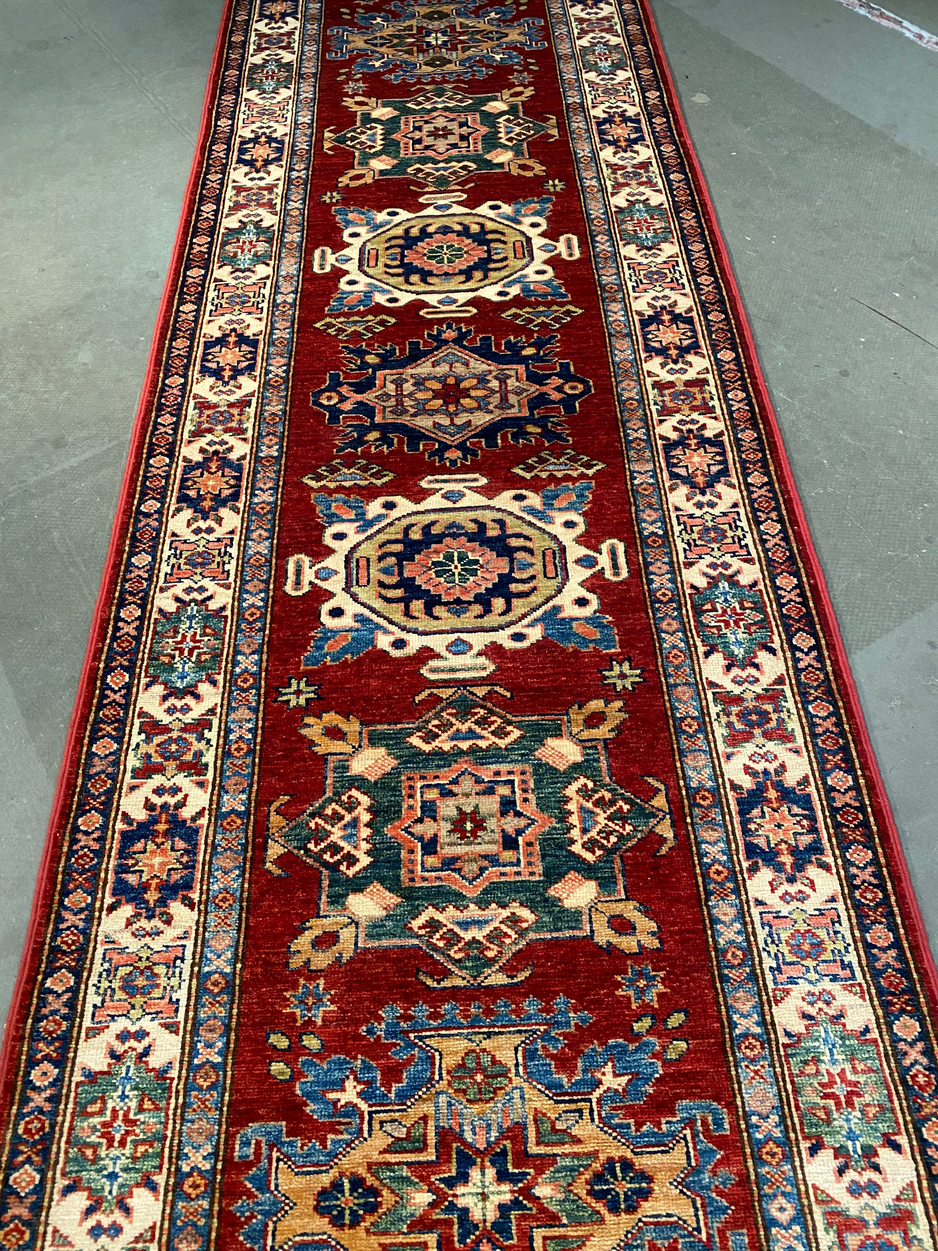 Fine Super Kazak Runner 2'.7"X9'.8"