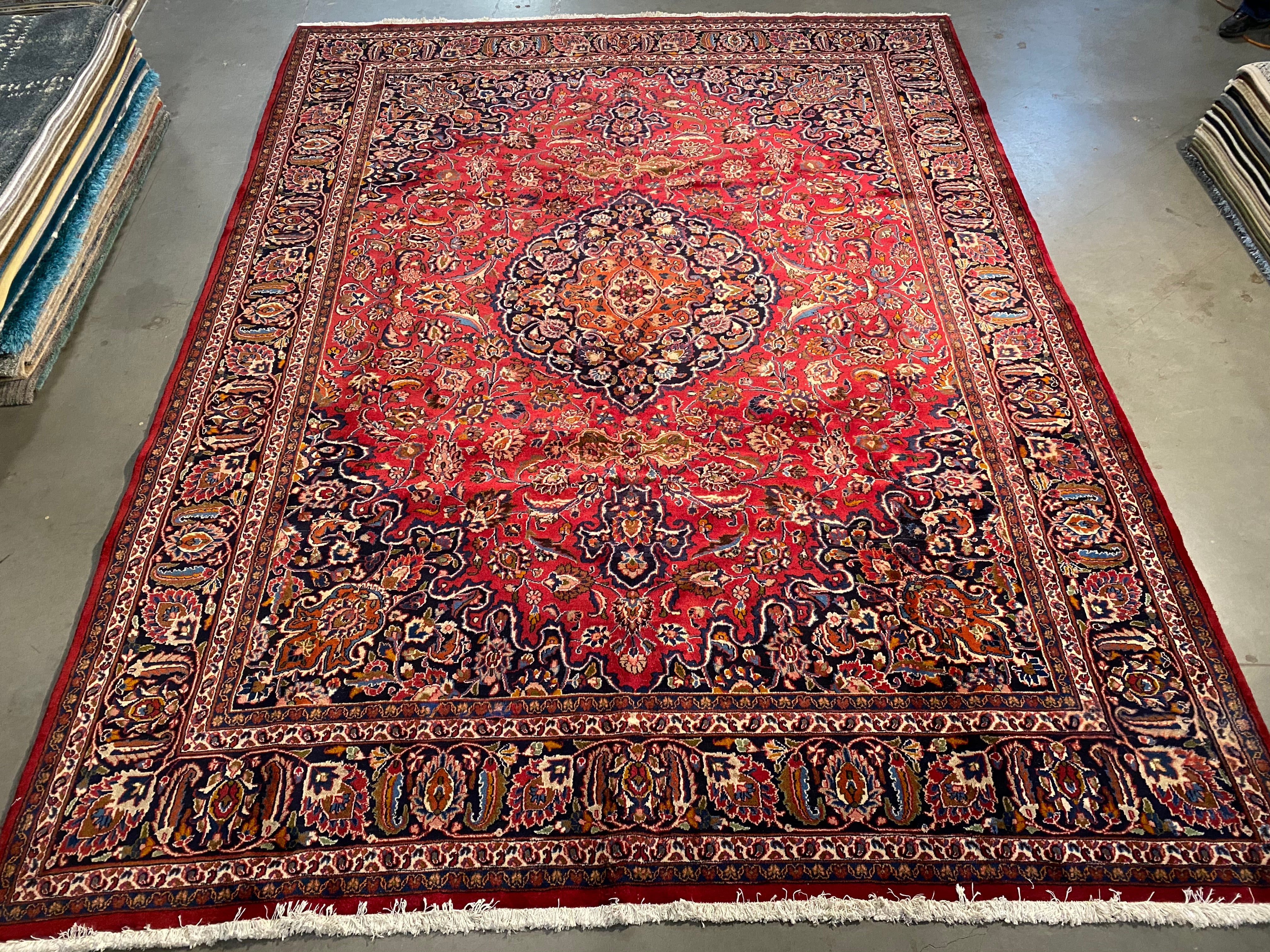 Persian Mashad Rug 9.6X12.6