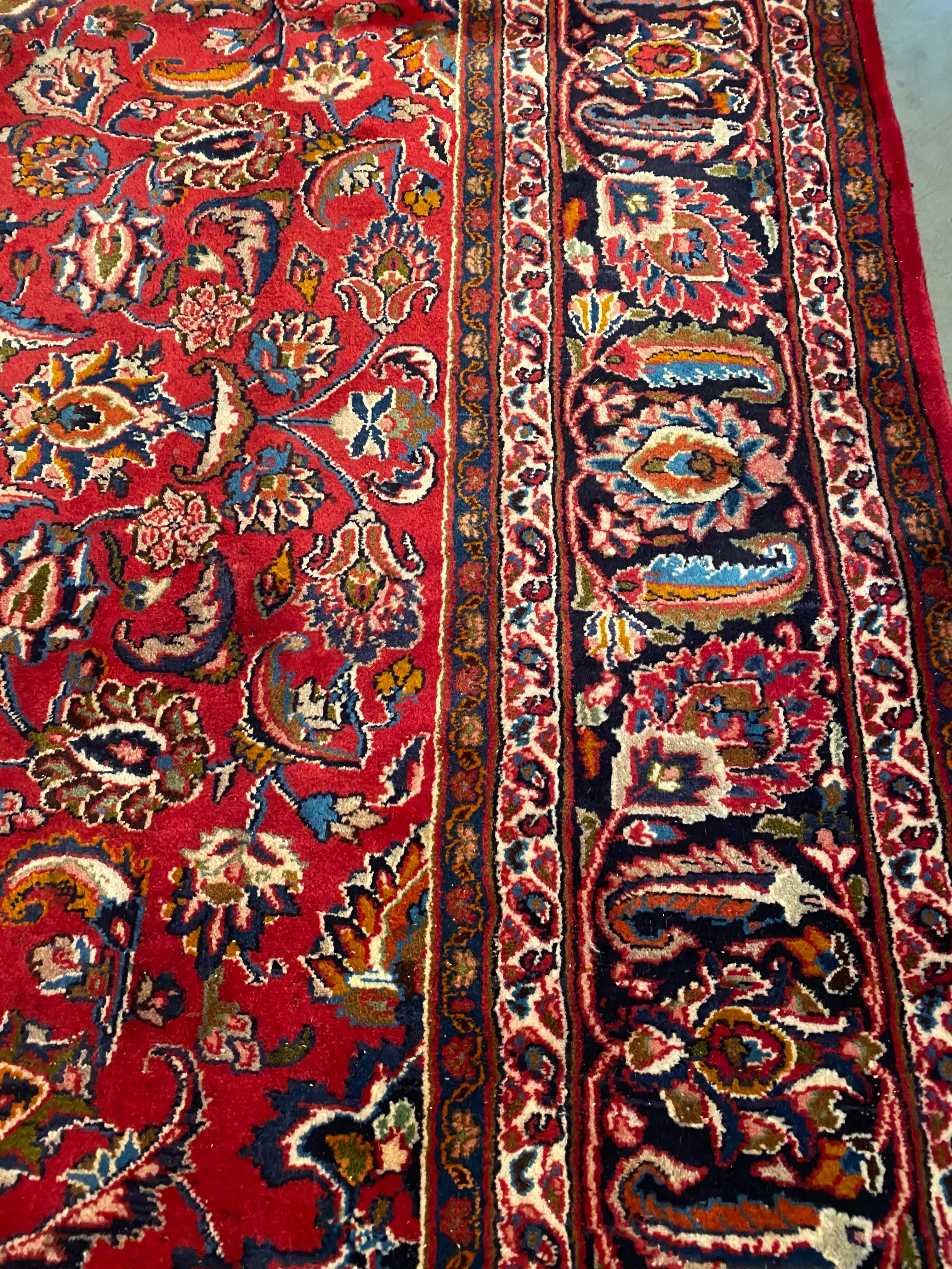 Persian Mashad Rug 9.6X12.6