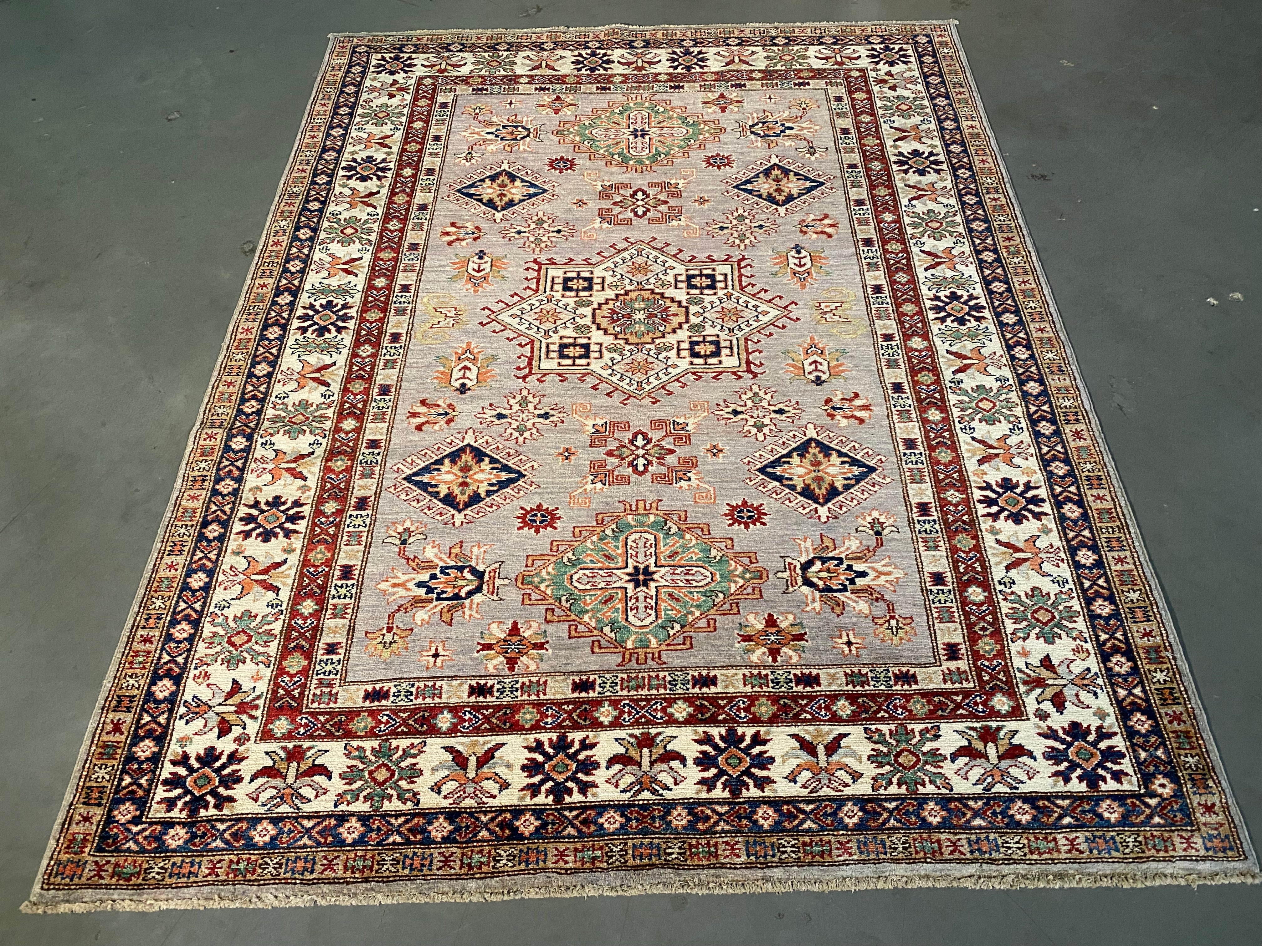 Exquisite Fine Super Kazak Rug 5'.1"X6'.7"