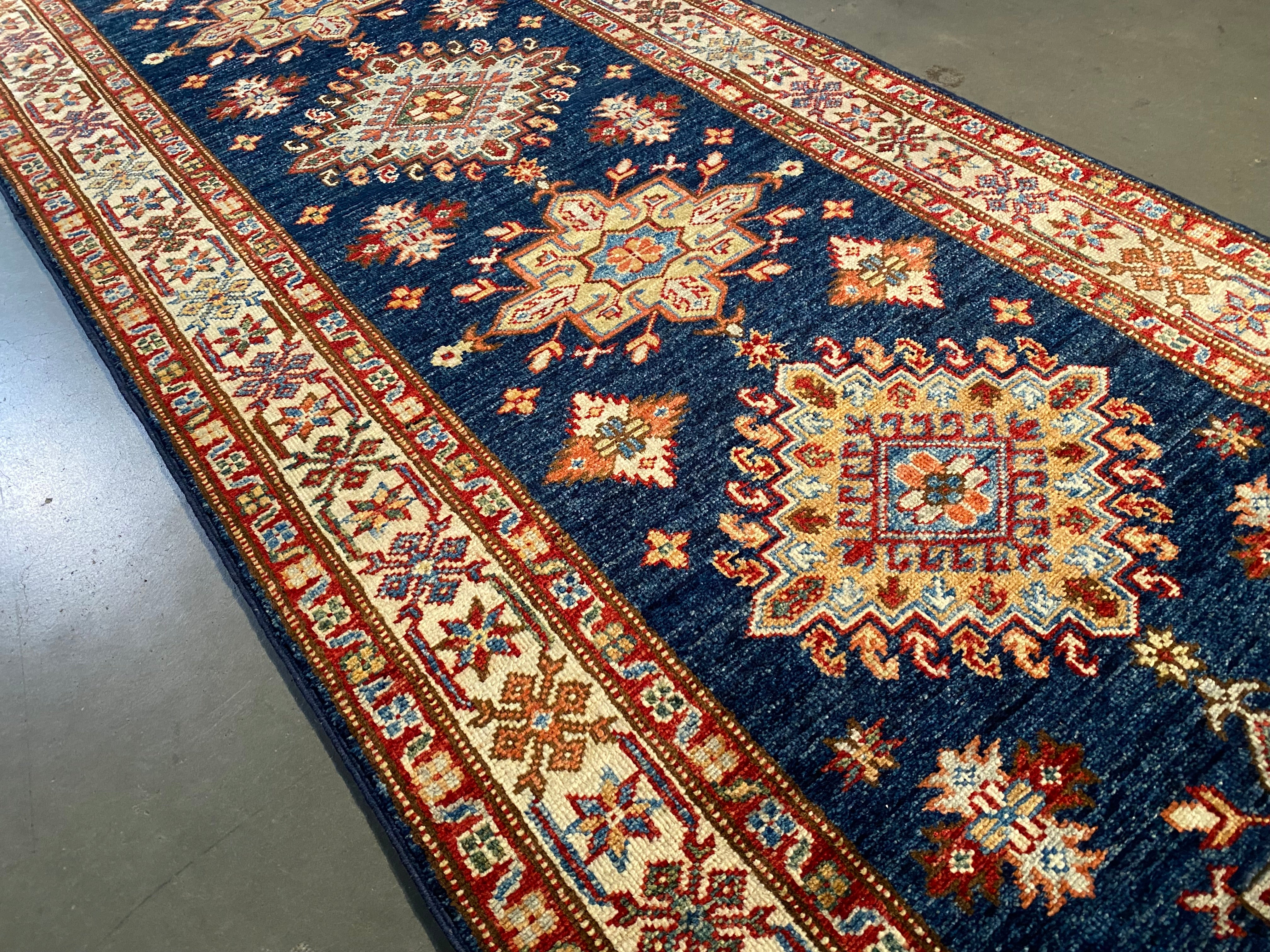 Fine Super Kazak Runner 2'.9"X13'.8"