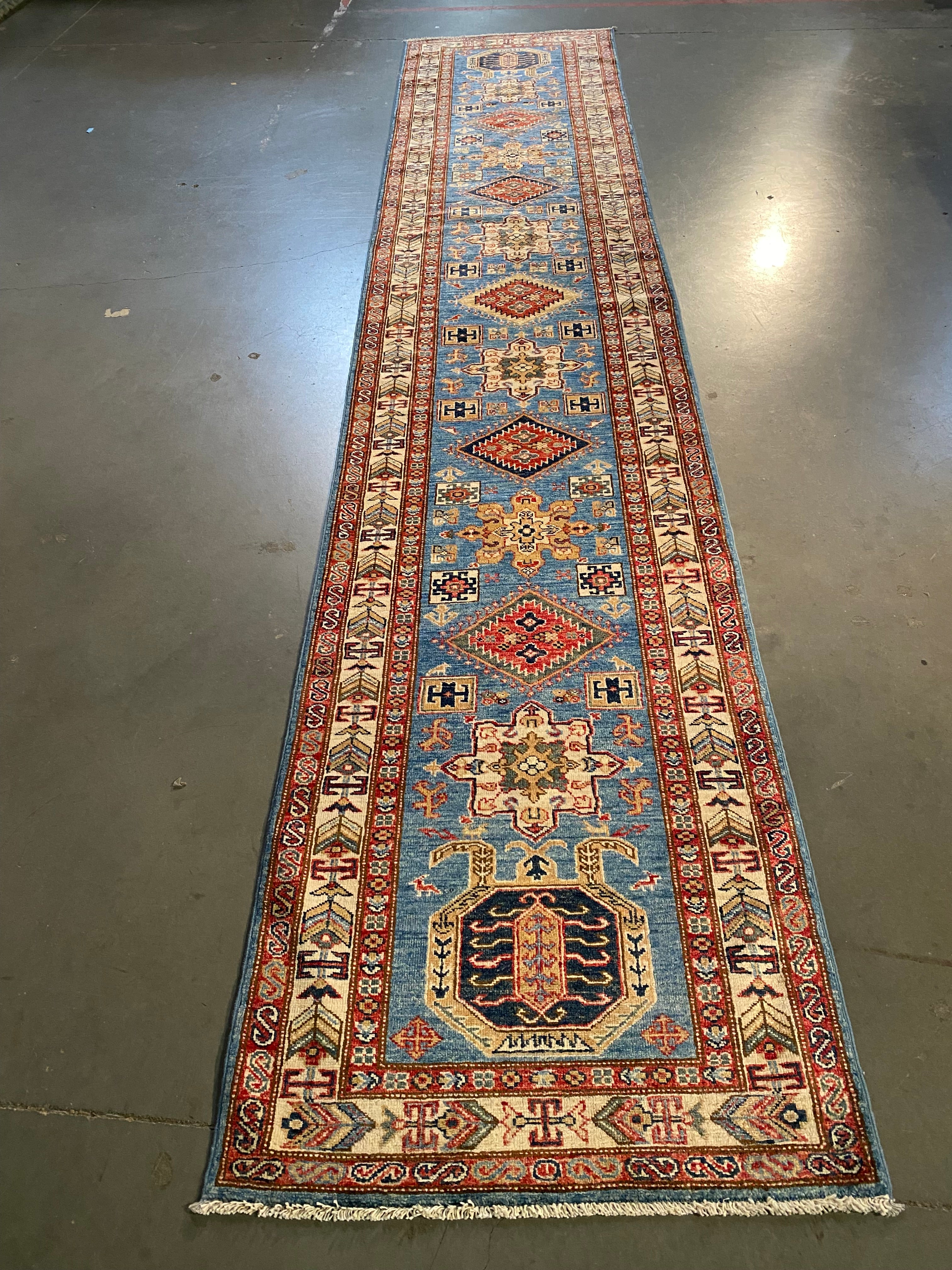  Fine Super Kazak Runner 2'.9"X13'.3"