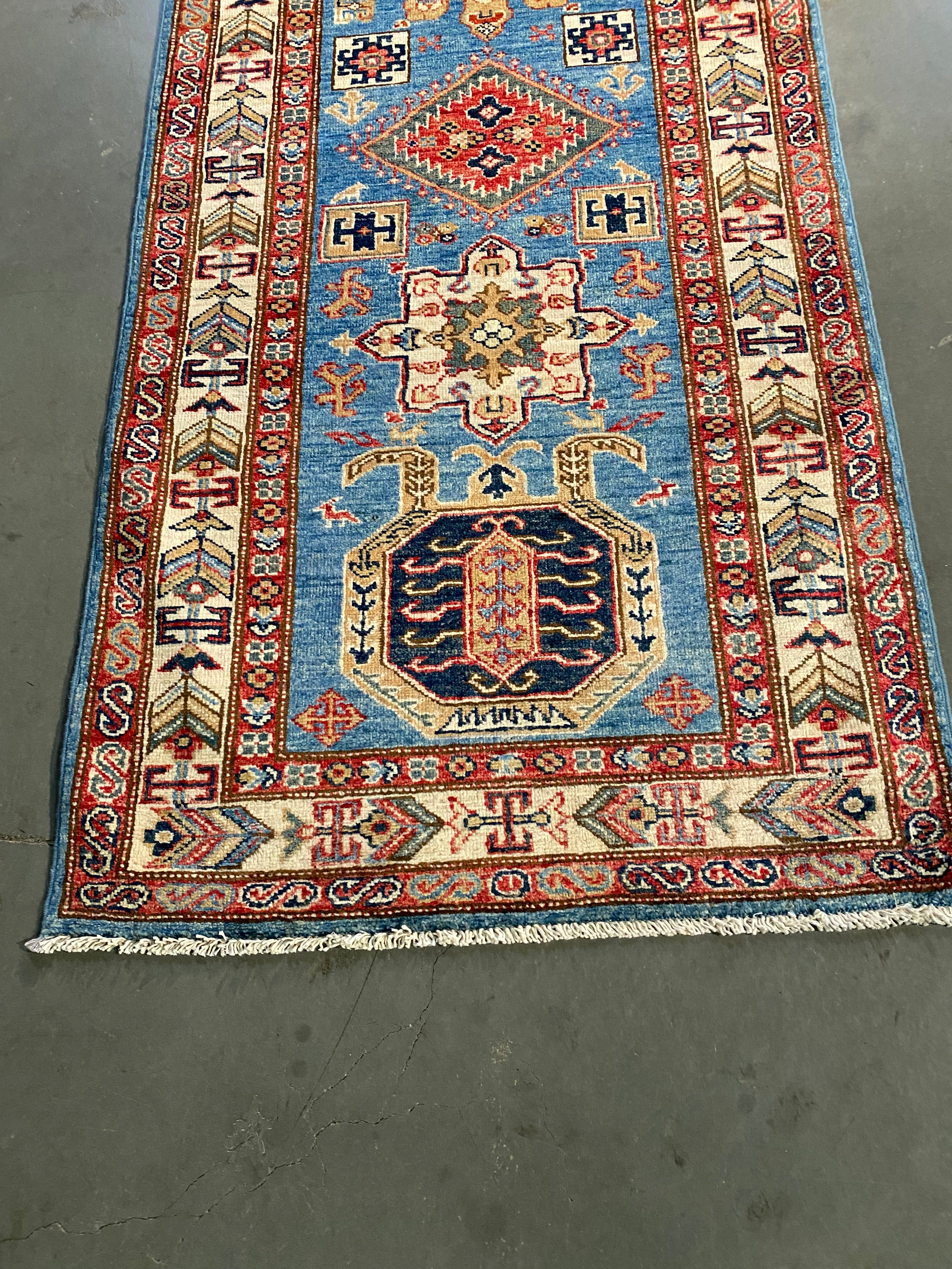 Fine Super Kazak Runner 2'.9"X13'.3"