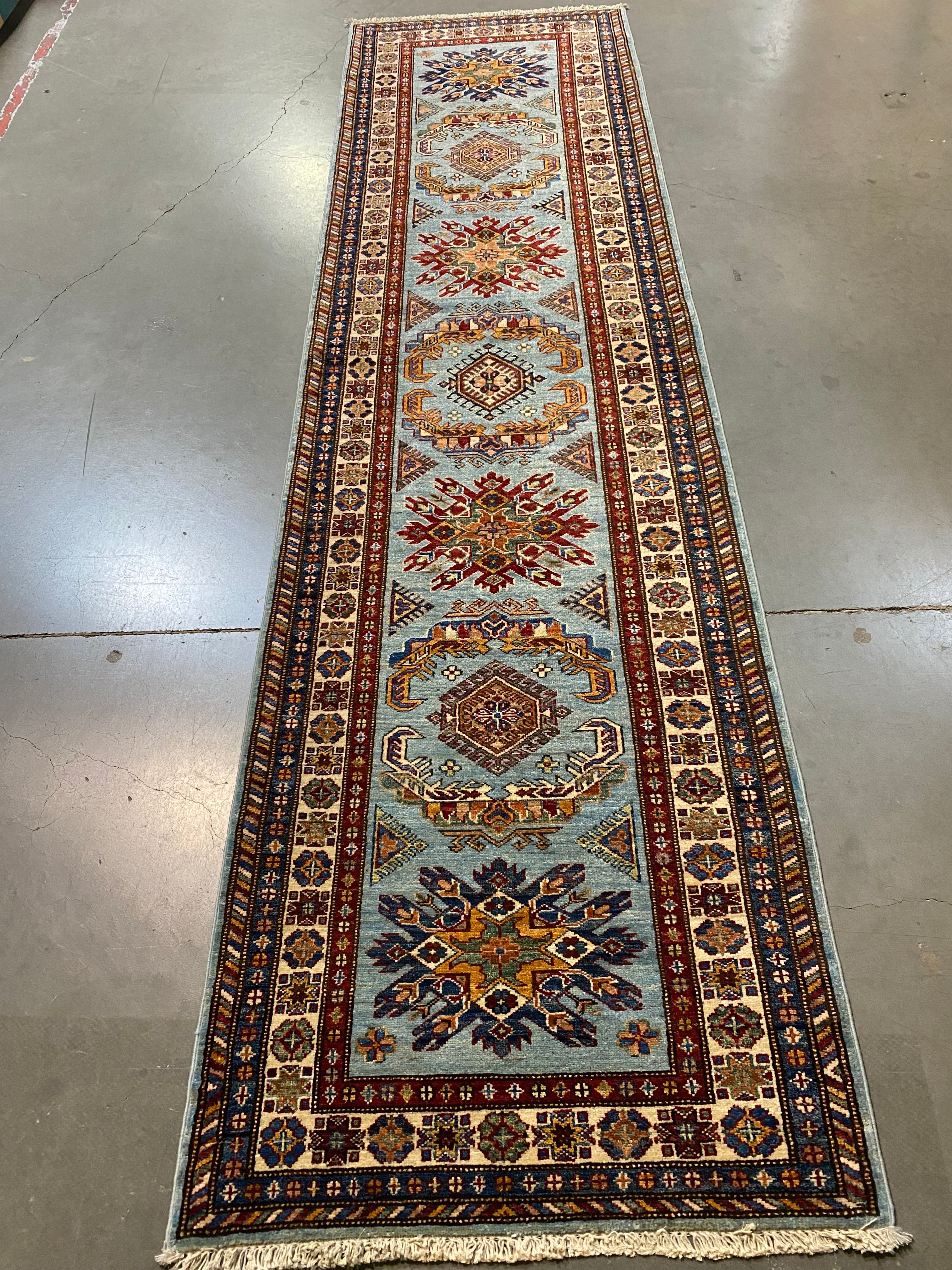 Fine Super Kazak Runner 2'.7"X10'.1"