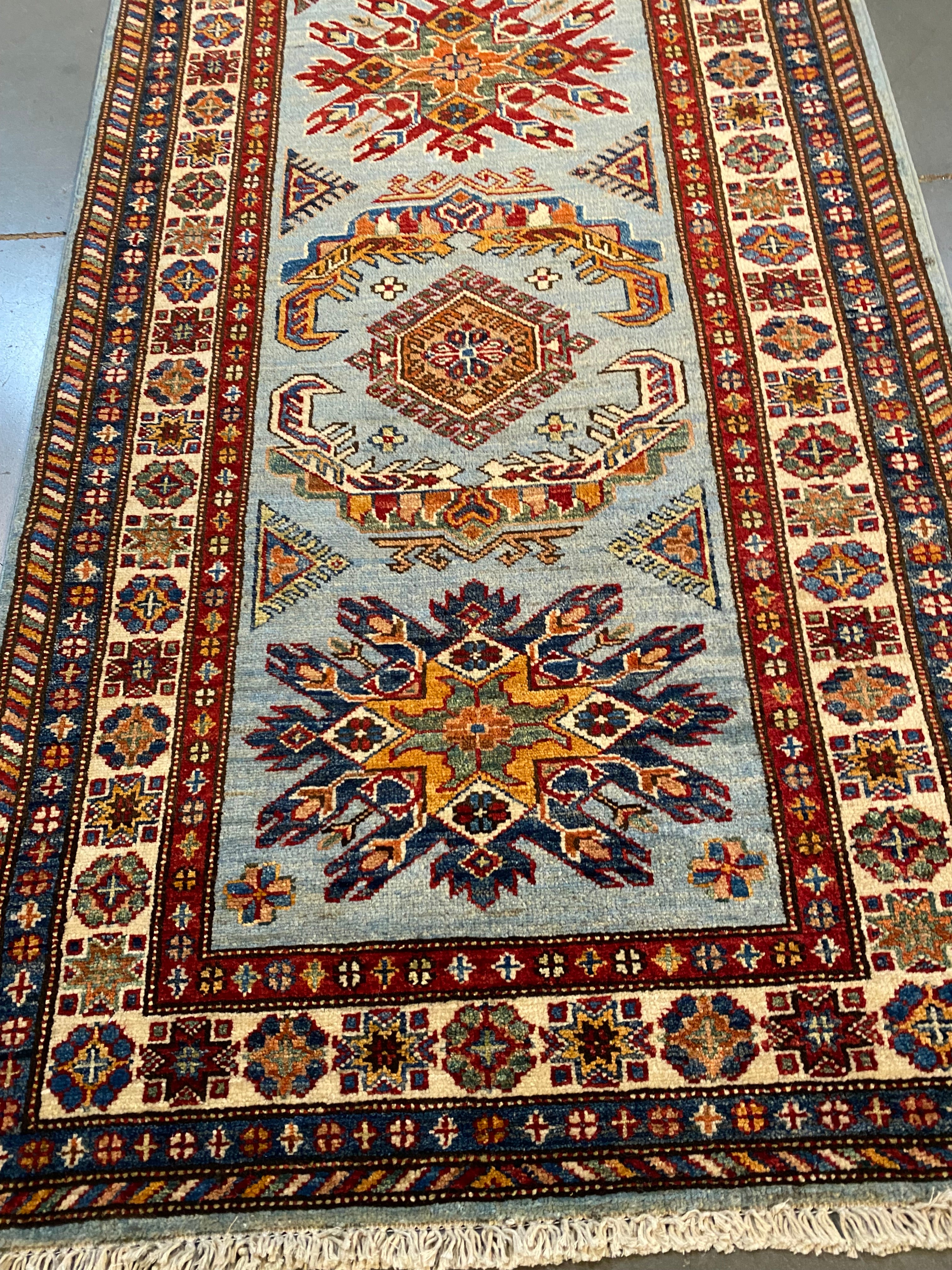 Fine Super Kazak Runner 2'.7"X10'.1"